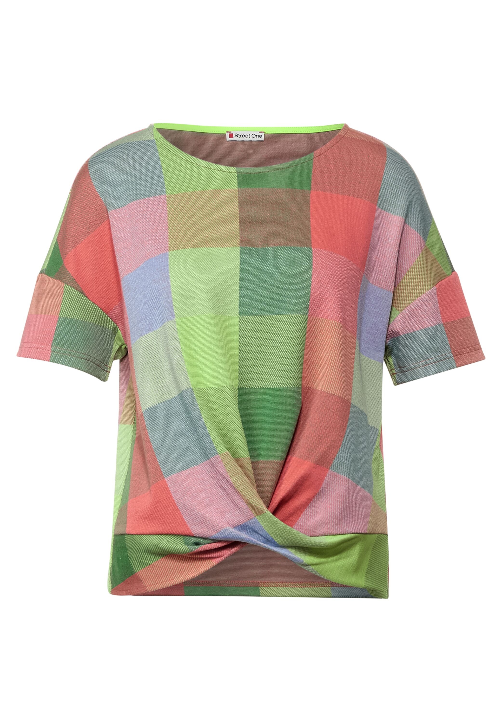 STREET ONE T-Shirt, mit Karomuster