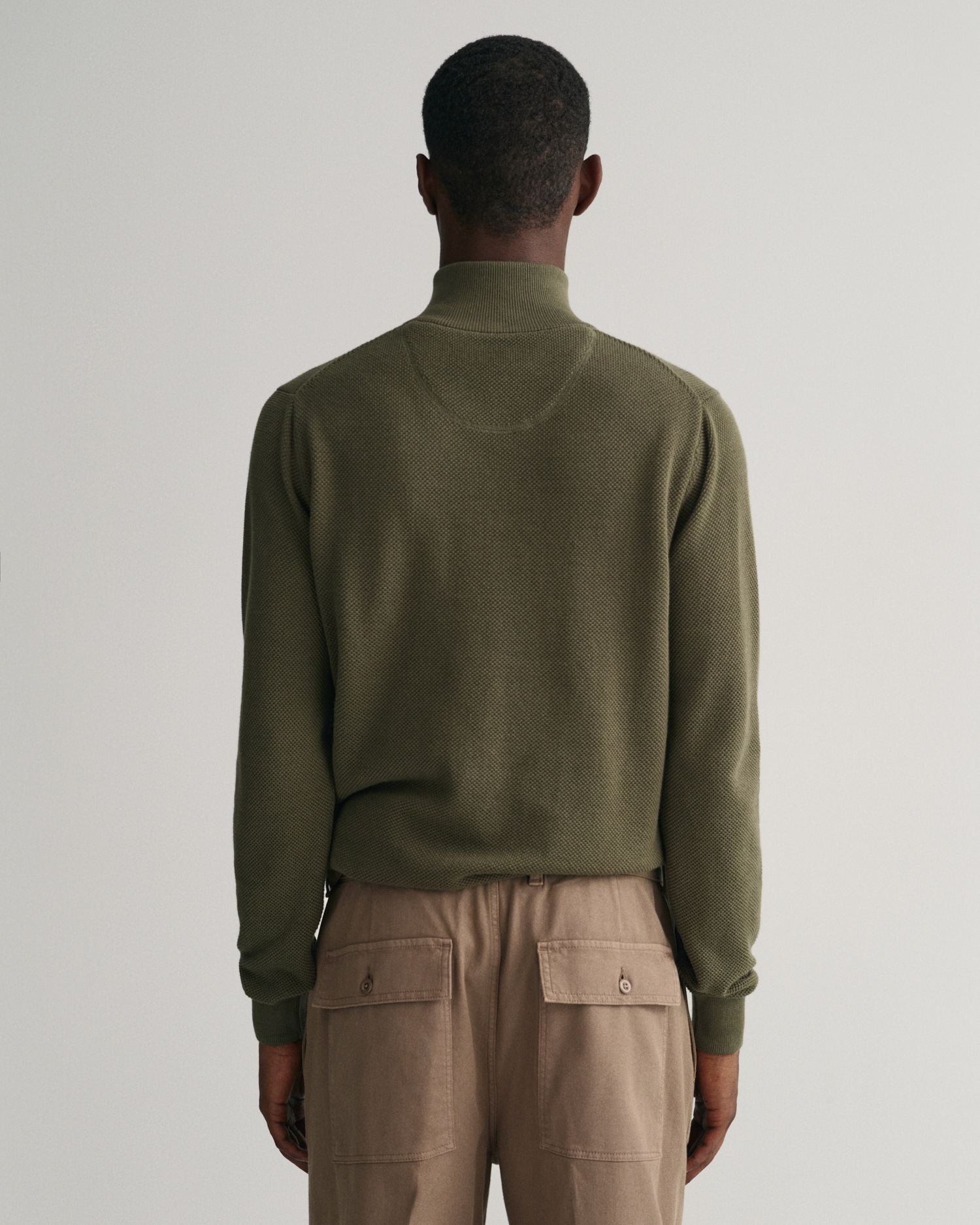 Gant Troyer »COTTON PIQUE HALF ZIP«, mit Piqué-Struktur