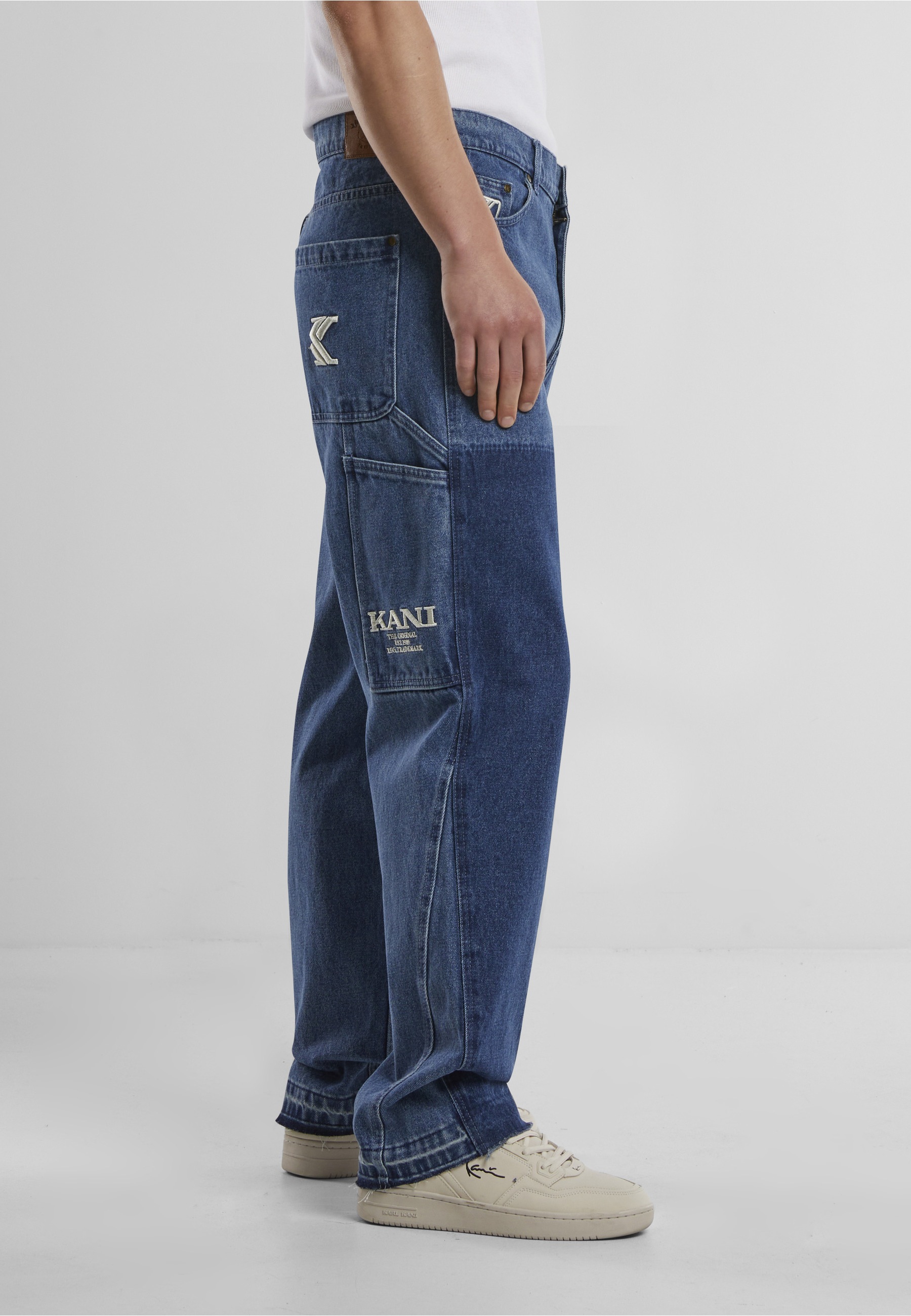 Karl Kani Bequeme Jeans »Karl Kani Karl Kani OG Washed Denim Carpenter Pants«