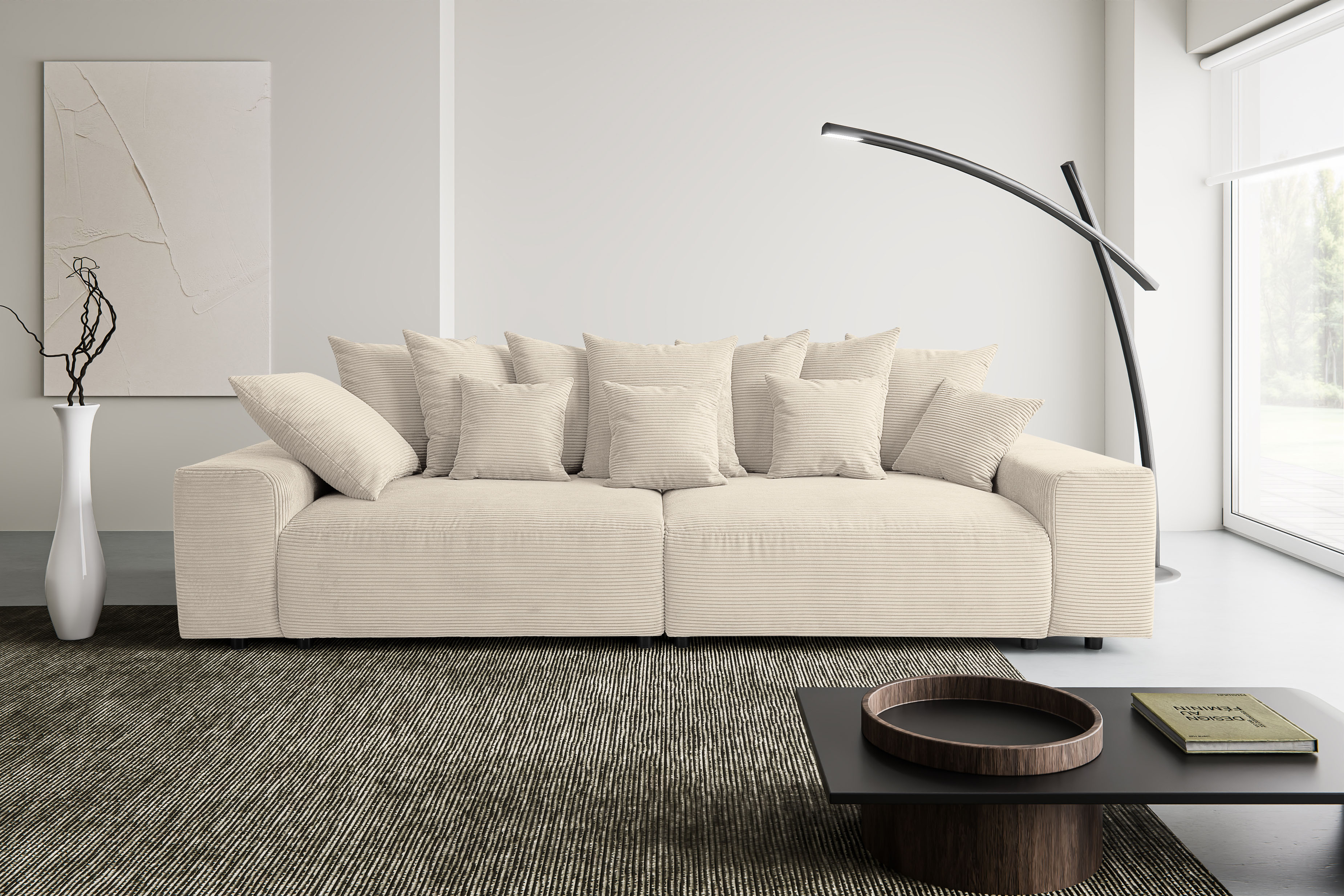 WERK2 Big-Sofa "Maxi Breite 290 cm, modern & bequem, viel Platz auf diesem Mega Sofa" Cord, XXL