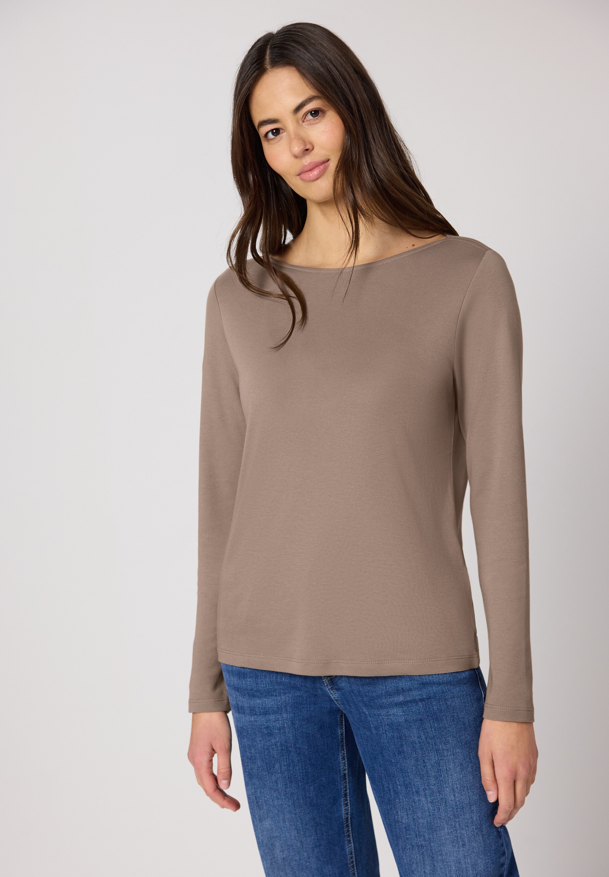 STREET ONE Langarmshirt mit U-Boot-Ausschnitt günstig online kaufen