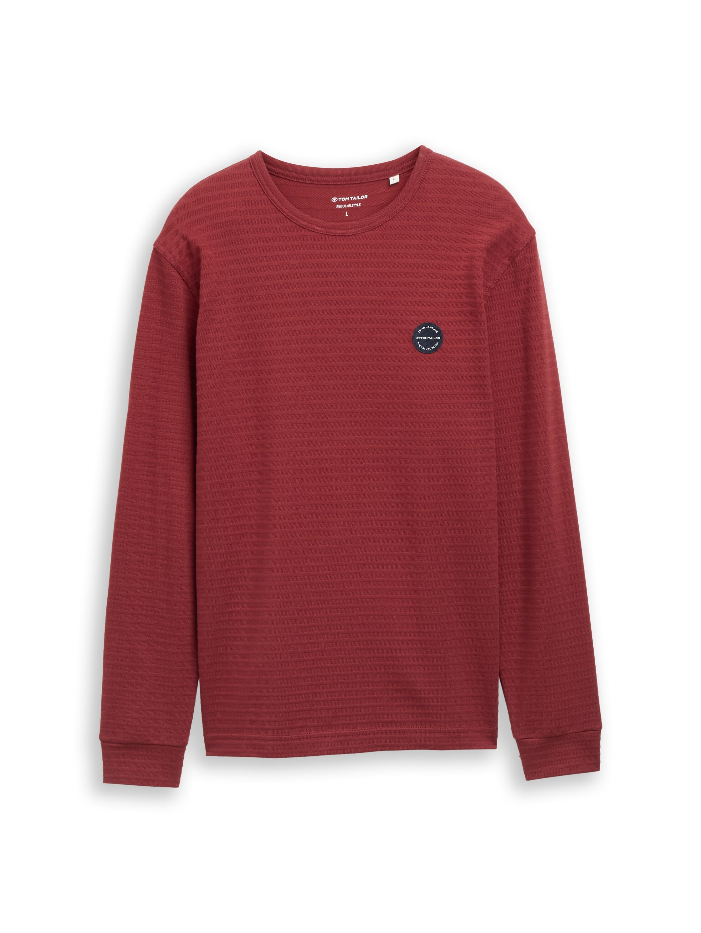 TOM TAILOR Langarmshirt Rundhals / mit feinen Streifen