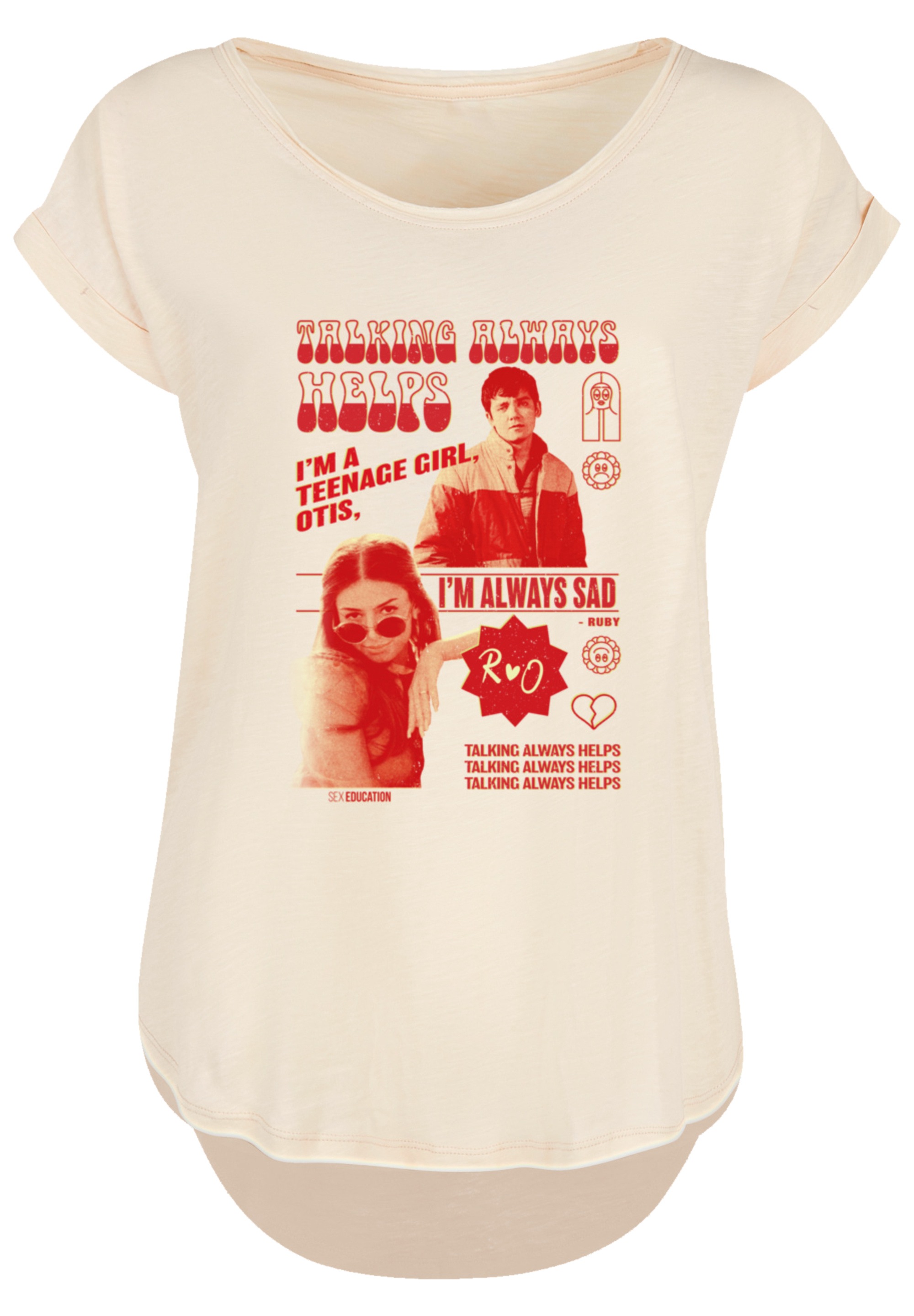 F4NT4STIC T-Shirt »Sex Education Otis Talking Helps Netflix TV Series«, Premium Qualität