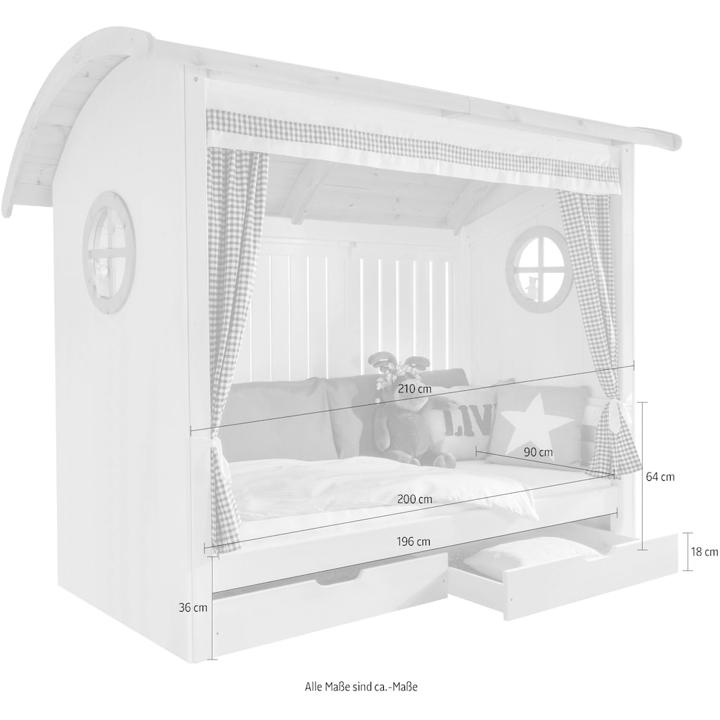 Lüttenhütt Hausbett »Abelke«, (4 tlg.)