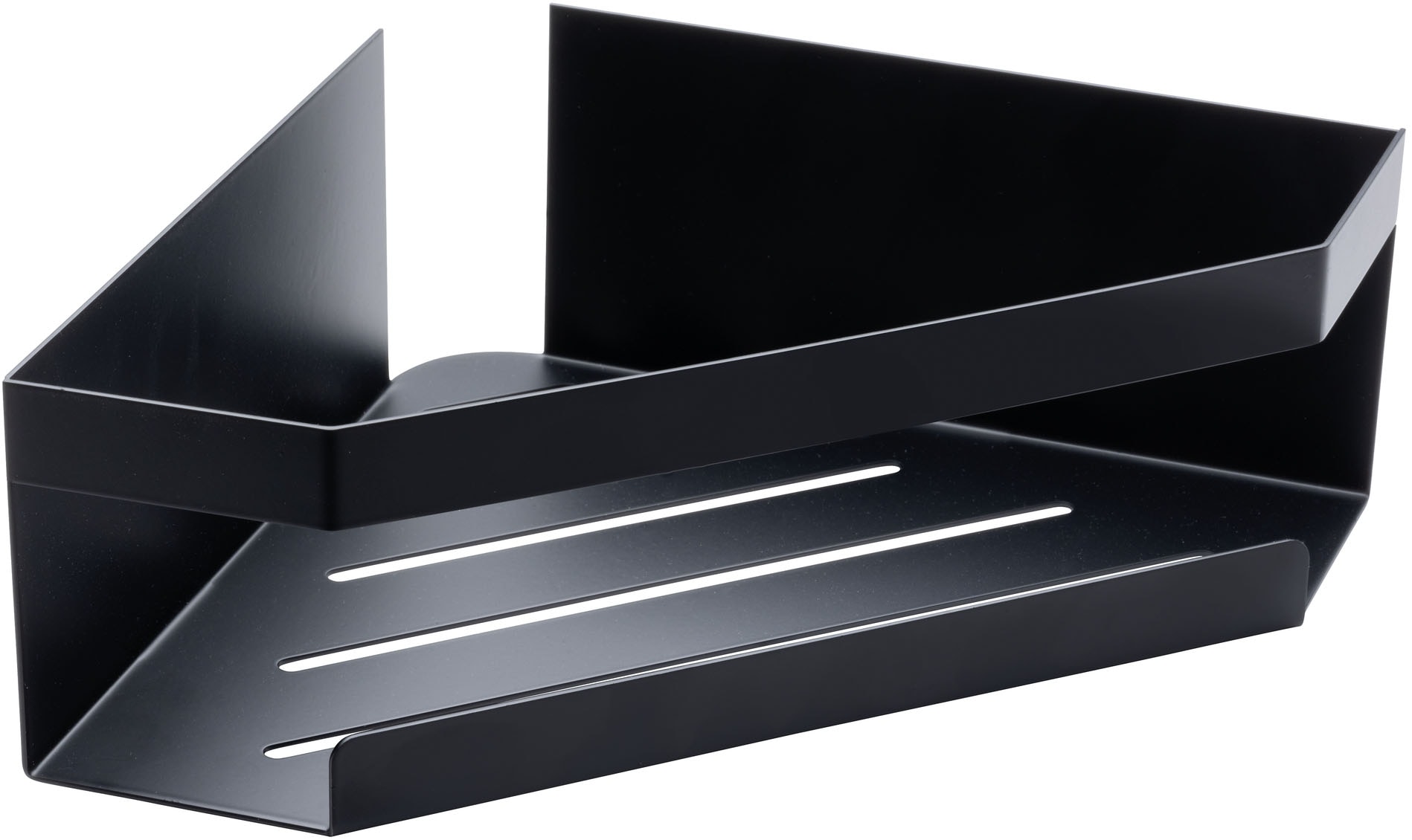 SCHÖNER WOHNEN-Kollektion Eckregal »»Meleto«« Eckablage aus Edelstahl fürs Bad, Anbringung ohne Bohren mit Klebepad