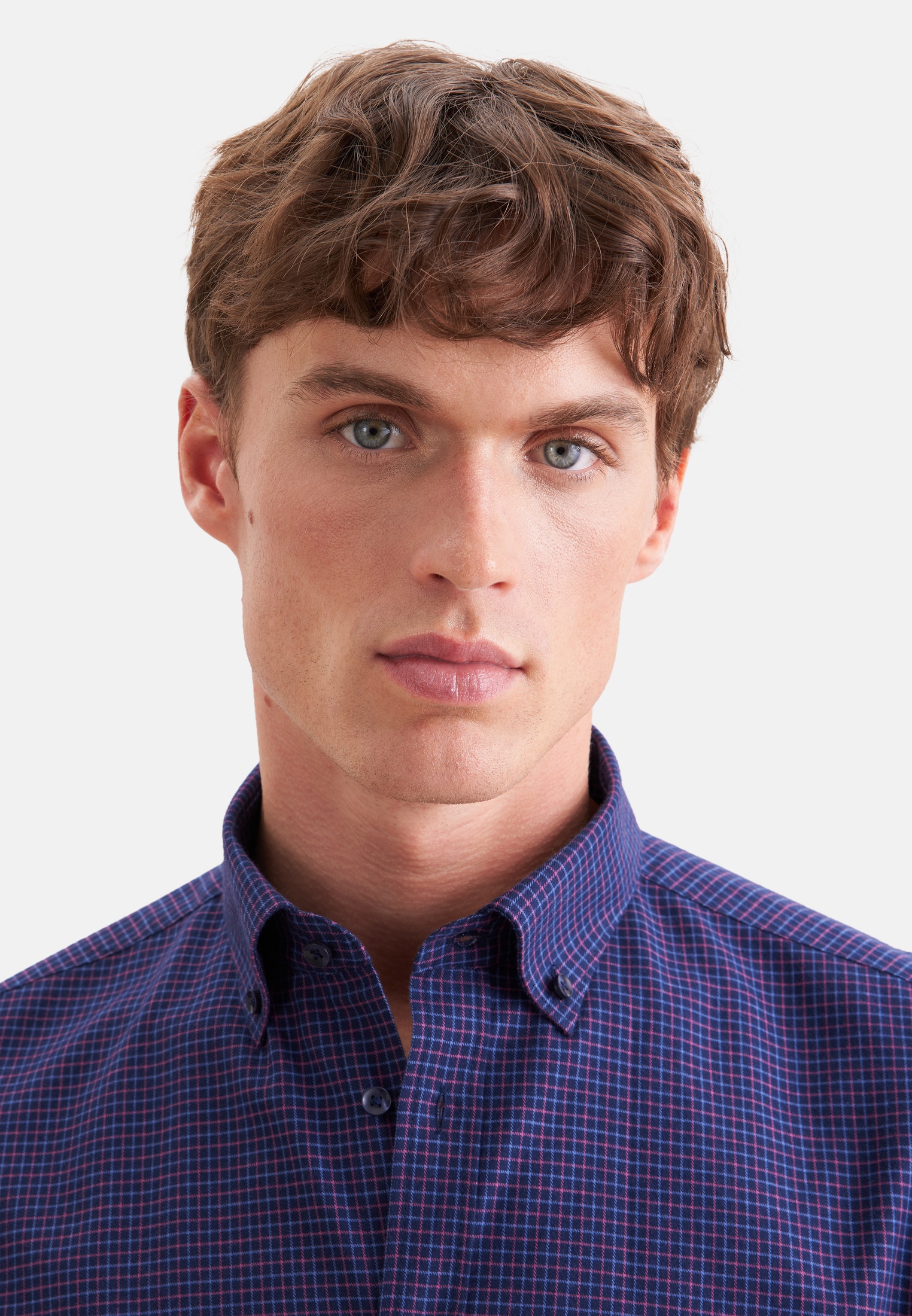 seidensticker Flanellhemd »Schwarze Rose« Slim 1/1 Button-Down-Kragen Karo