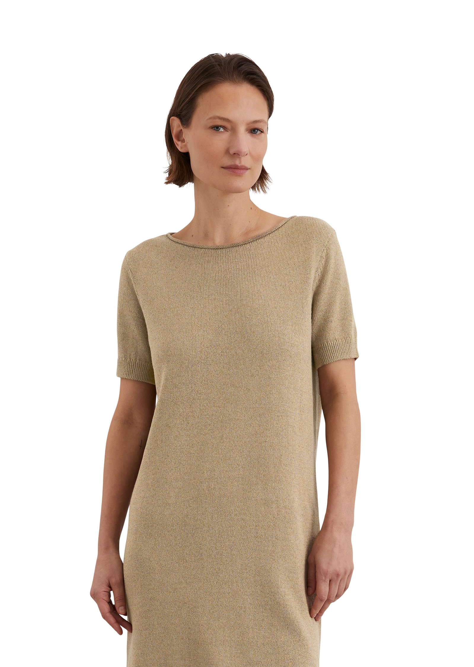 Marc OPolo Strickkleid "aus Bio-Baumwolle-Leinen-Mix" günstig online kaufen