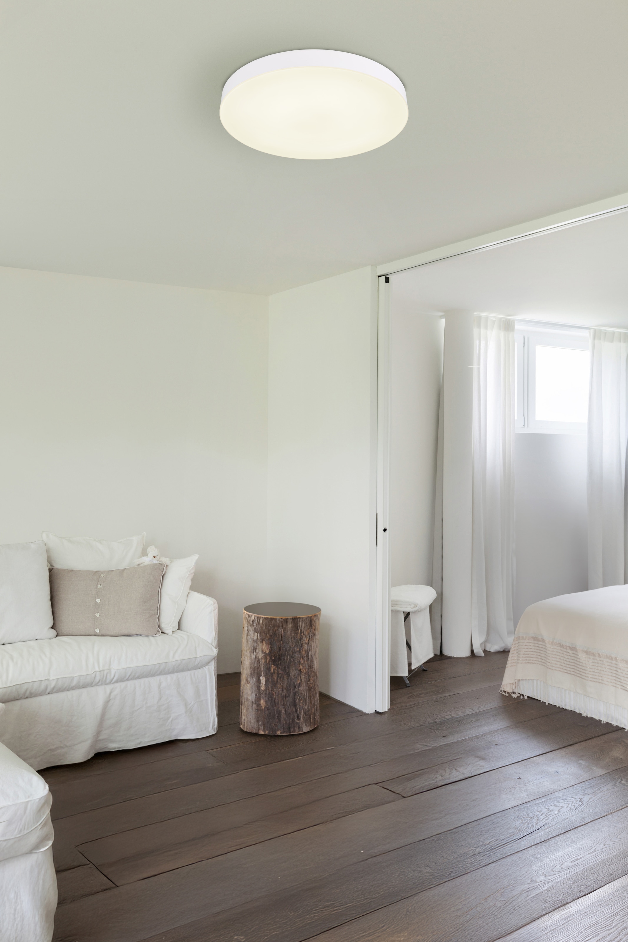 GLOBO LIGHTING LED Deckenleuchte »MATTHEW«, Leuchtmittel LED-Modul | LED fest integriert, Deckenlampe / Schlafzimmer / Wohnbereich / Arbeitszimmer /weiß / rund