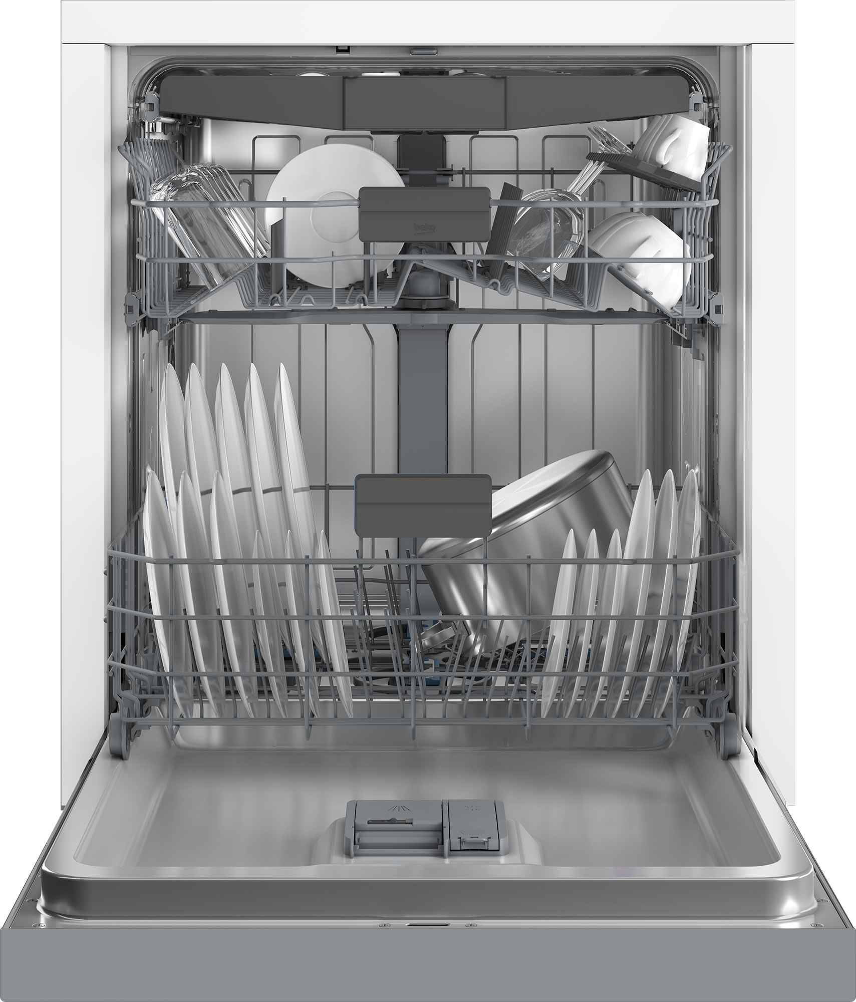 BEKO Unterbaugeschirrspüler »BDUN16R46XW« 9,5 l 15 tlg. Maßgedecke Quick&Shine – schnelle Reinigung mit optimaler Trocknung