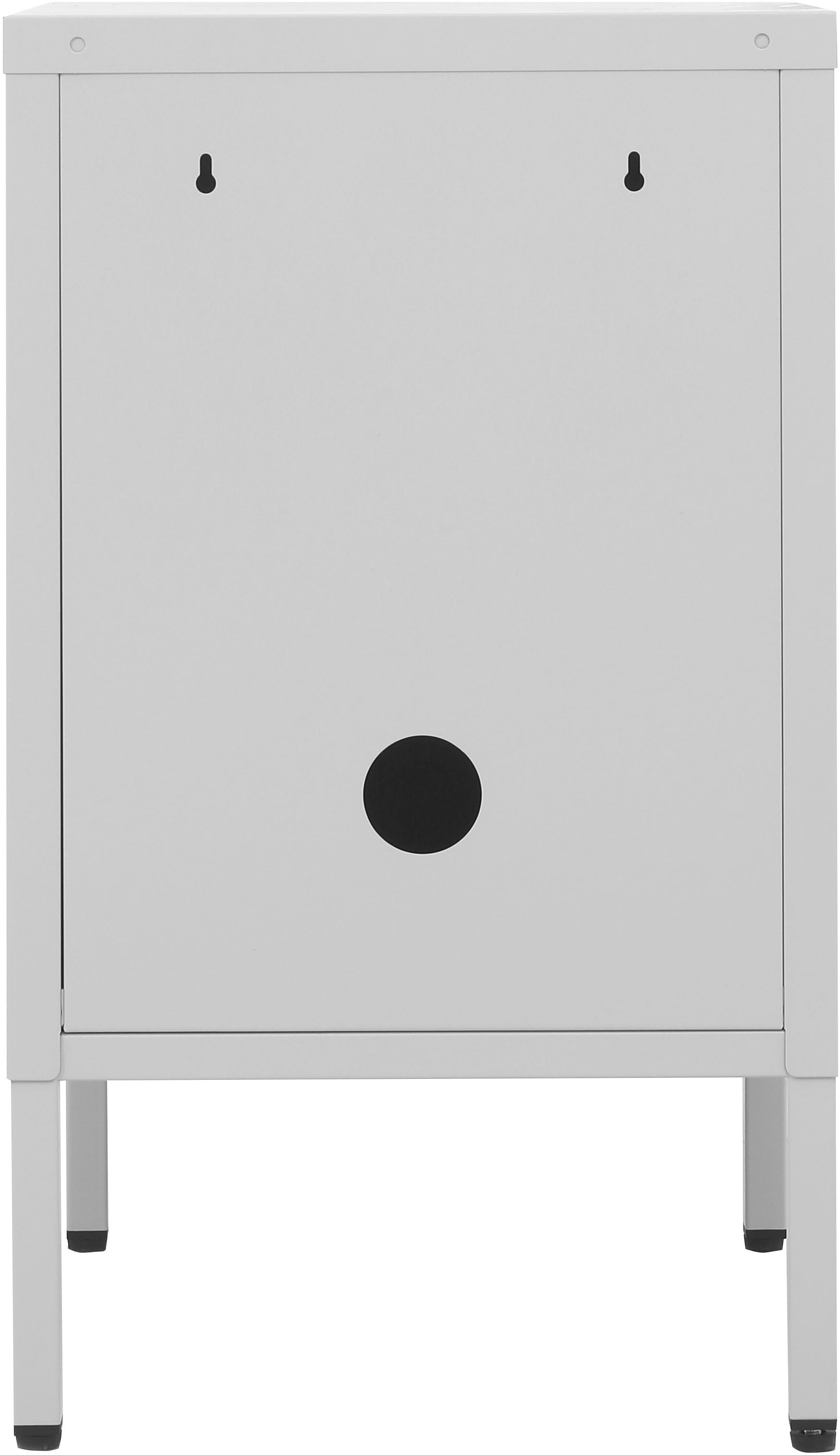 INOSIGN Nachtkommode »Nachttisch Nachtkonsole Beistelltisch Metallschrank Siena« in 4 Farben aus Metall Stahlschrank Bestseller,  in der Höhe verstellbar, abschließbar