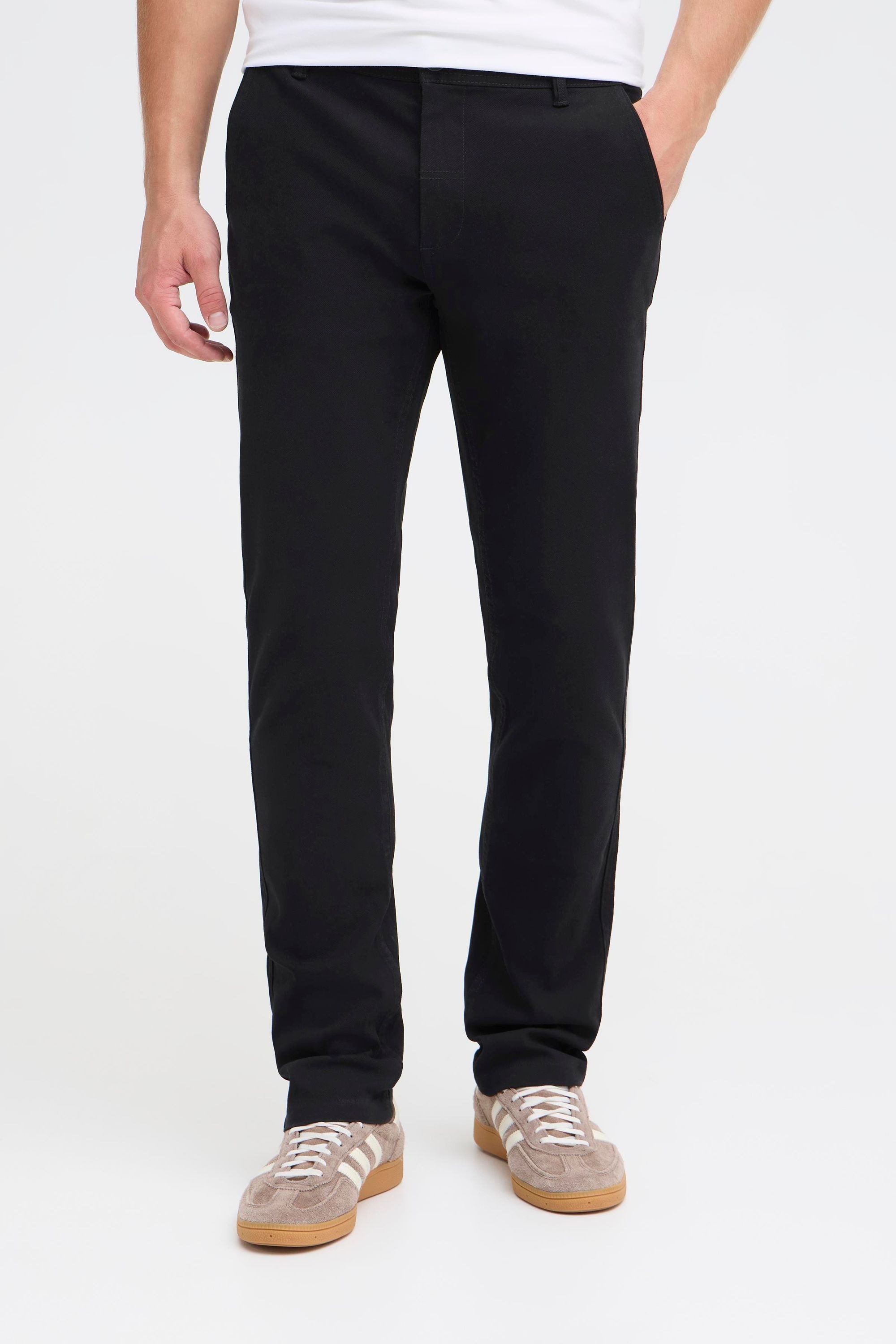 Chinohose BLEND "Chinohose BHMStino", Herren, Gr. 38, Länge 32, schwarz, Obermaterial: 98% Baumwolle CO. 2% Elasthan EL., Hosen Chinohose