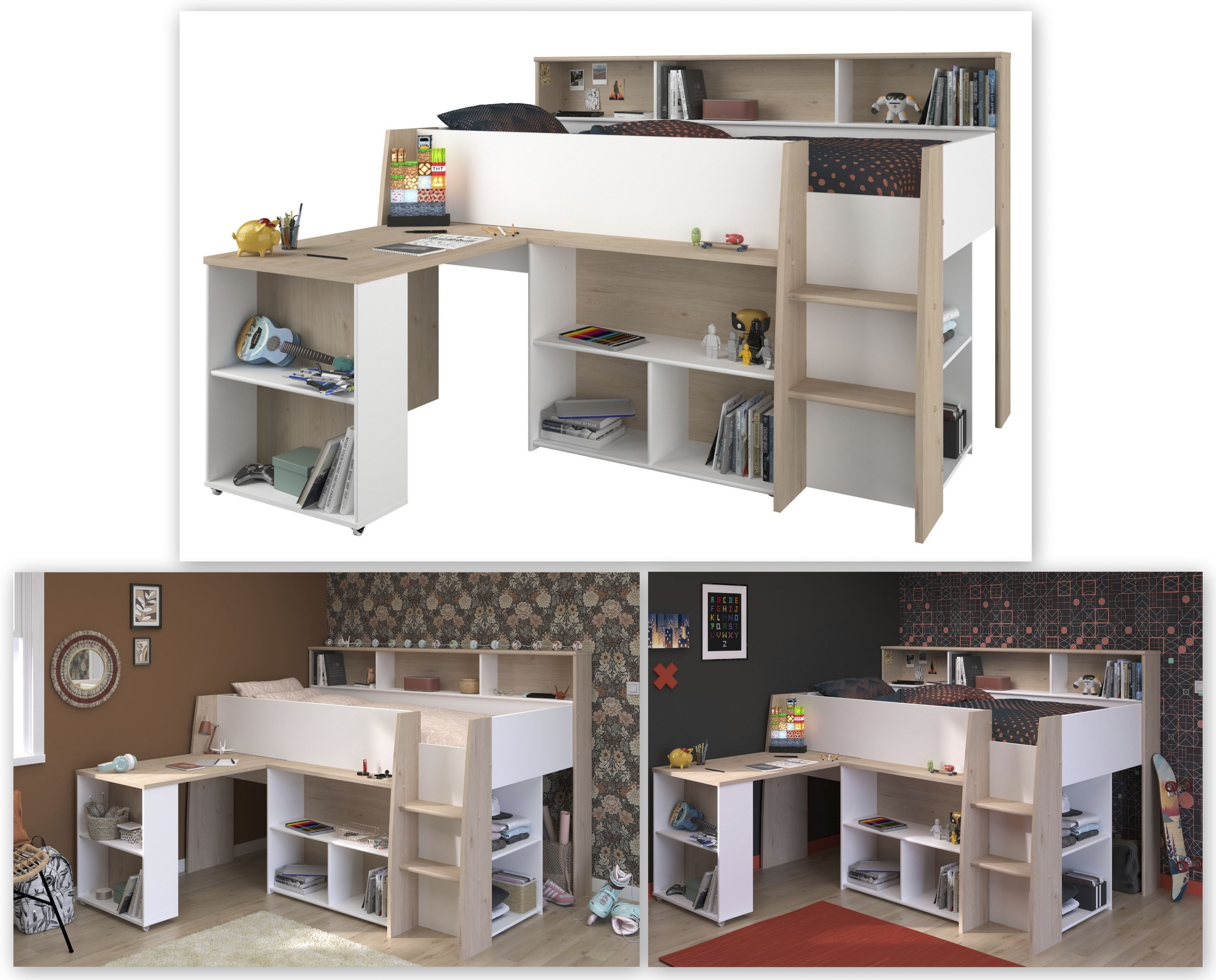 Thumbnail - Parisot Kinderbett "Lucas" 1 Stk. tlg.