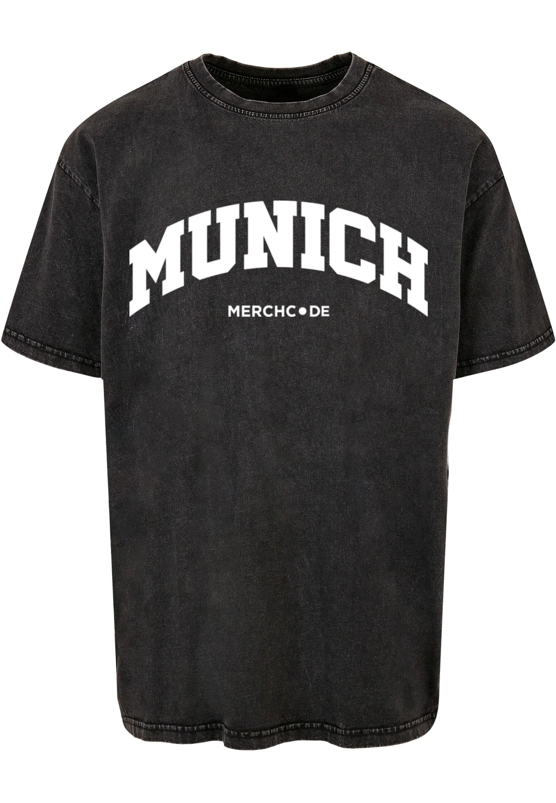 Merchcode T-Shirt "Merchcode Herren Munich Wording - Acid Washed Oversize T günstig online kaufen