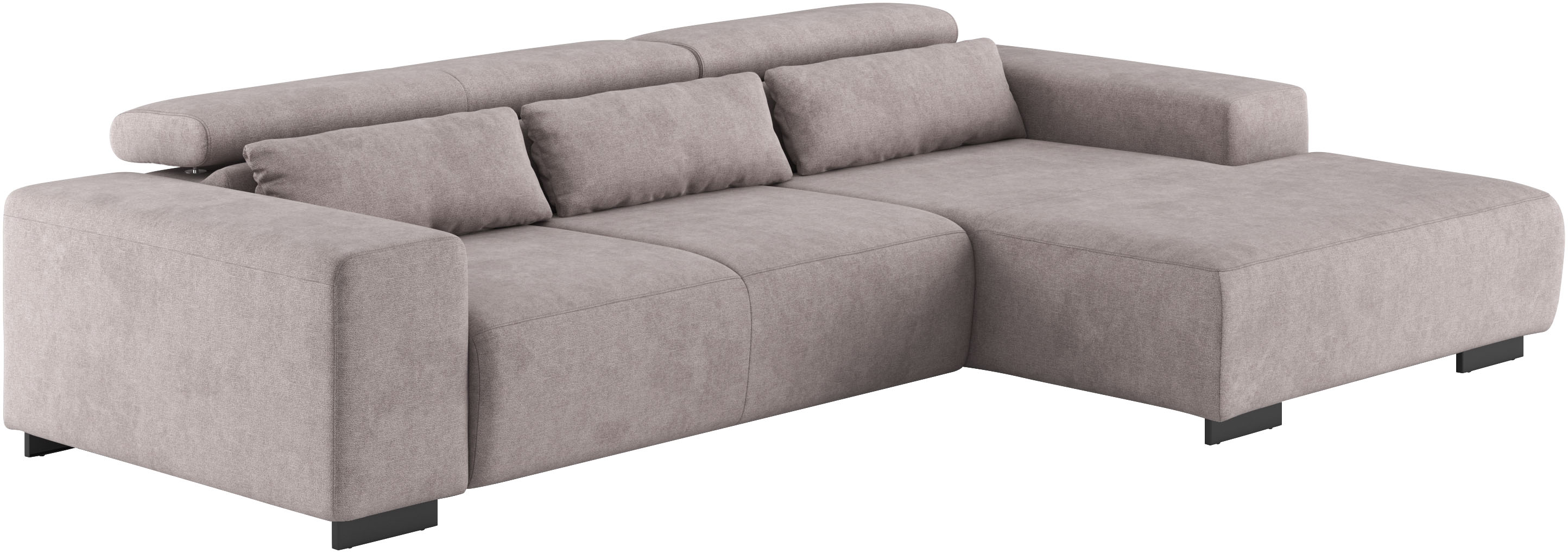 Thumbnail - COTTA Ecksofa "Side L-Form, mit Kopfteilverstellung & 3 Nierenkissen", optional motorische Sitztiefenverstellung