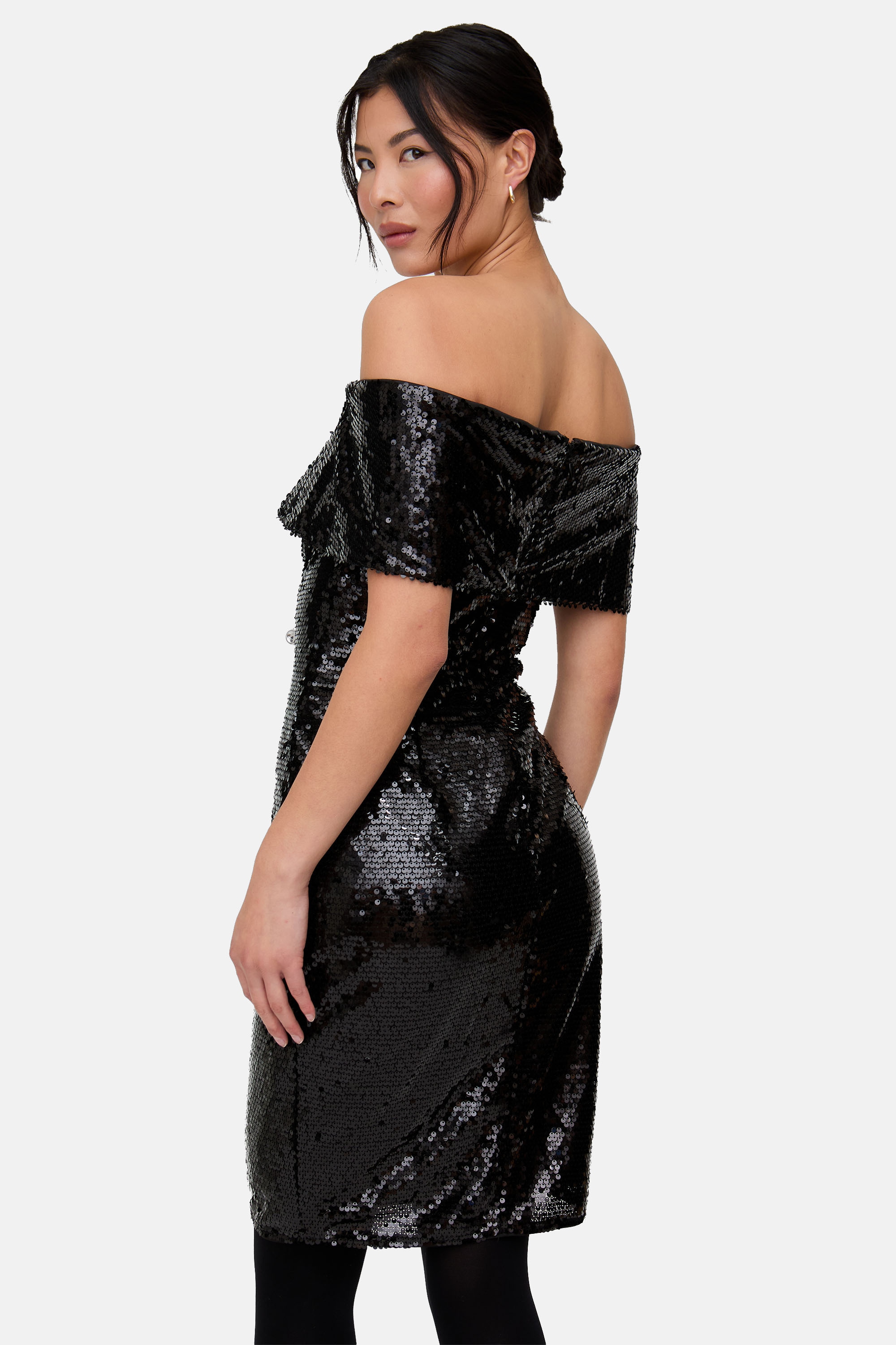 Lily and Lionel Midikleid »Jaya Off The Shoulder Sequins Midi Dress Damen«