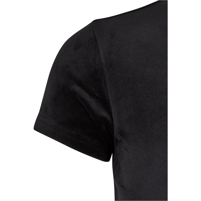 URBAN CLASSICS Langarmshirt »Damen Ladies Short Velvet Tee«, (1 tlg.) für  kaufen | BAUR