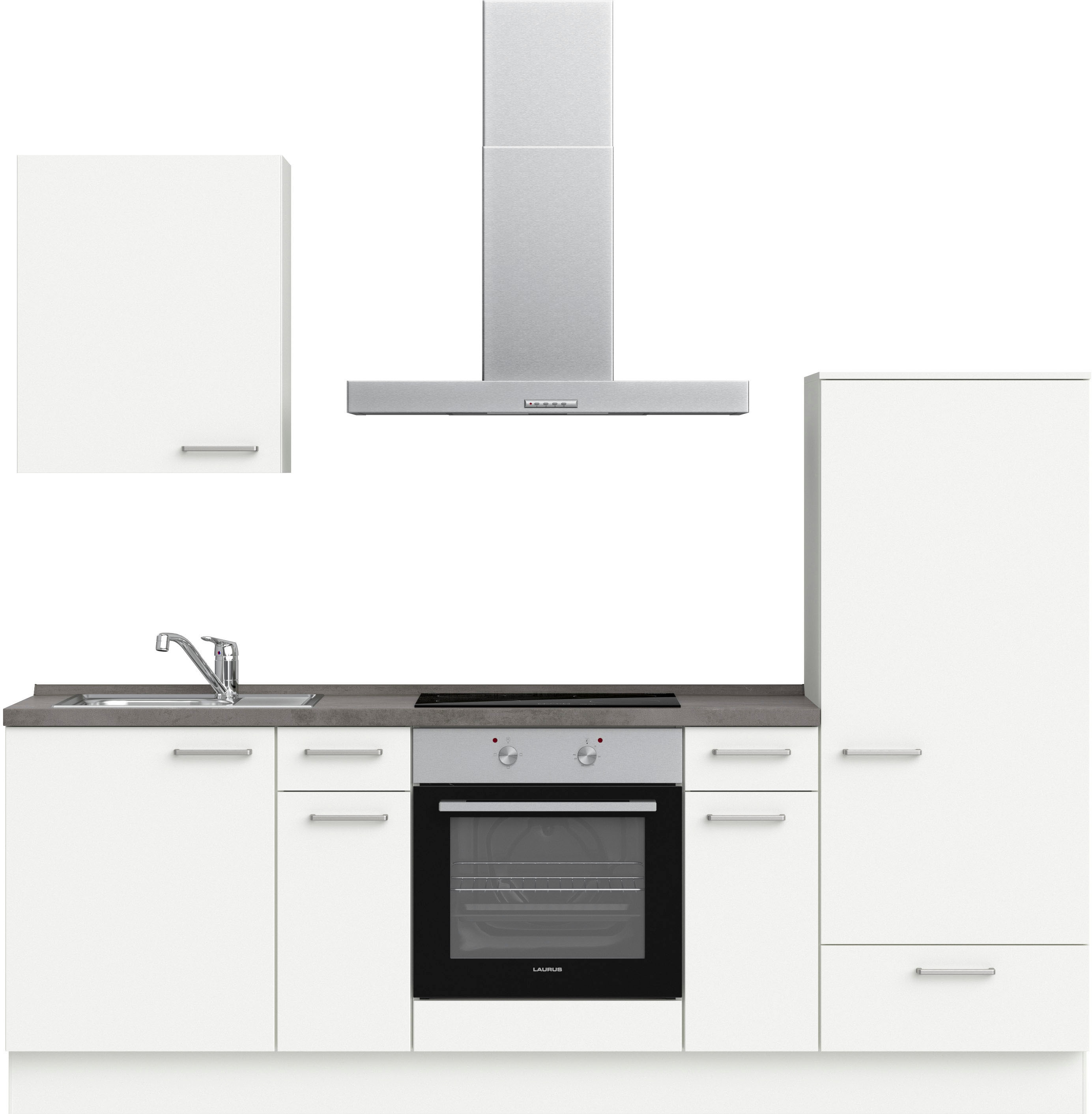 nobilia ""Touch I", NEU: individuell anpassbar mit gratis Profi-Beratung" vormontiert, Breite 240 cm, Ausrichtung wählbar, wahlw. mit E-Geräten