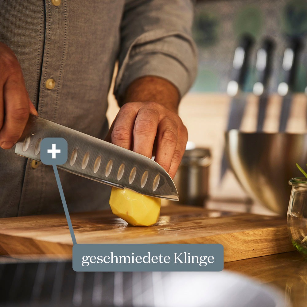 Siena Home Santokumesser »TREVISO«, (1 tlg.), asiatischer Klassiker für Gemüse und Fleisch, 18 cm