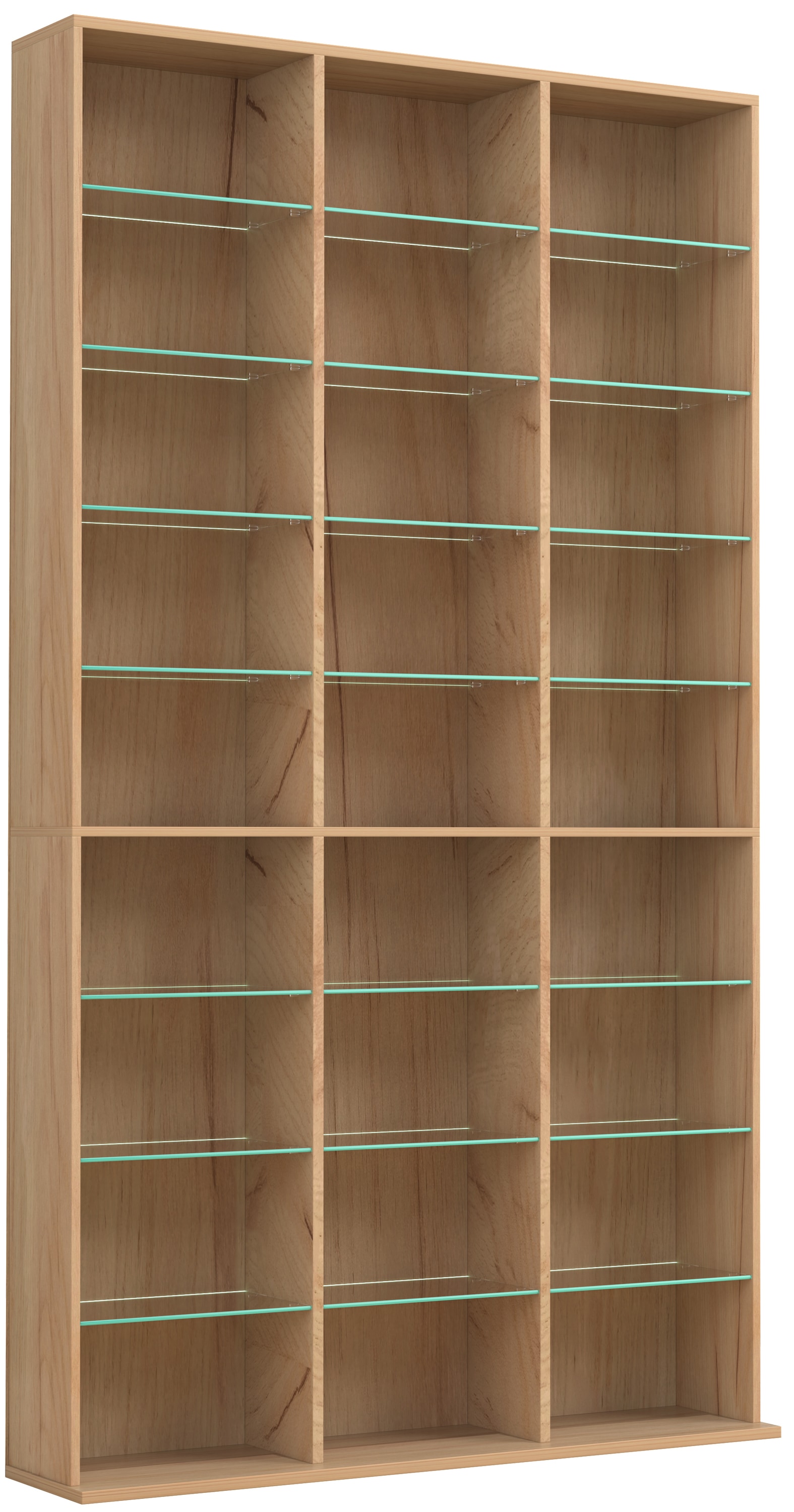 VCM Standregal »VCM Holz CD DVD Standregal Bücherregal Raumteiler Deko Regal Glas Zilas XL«