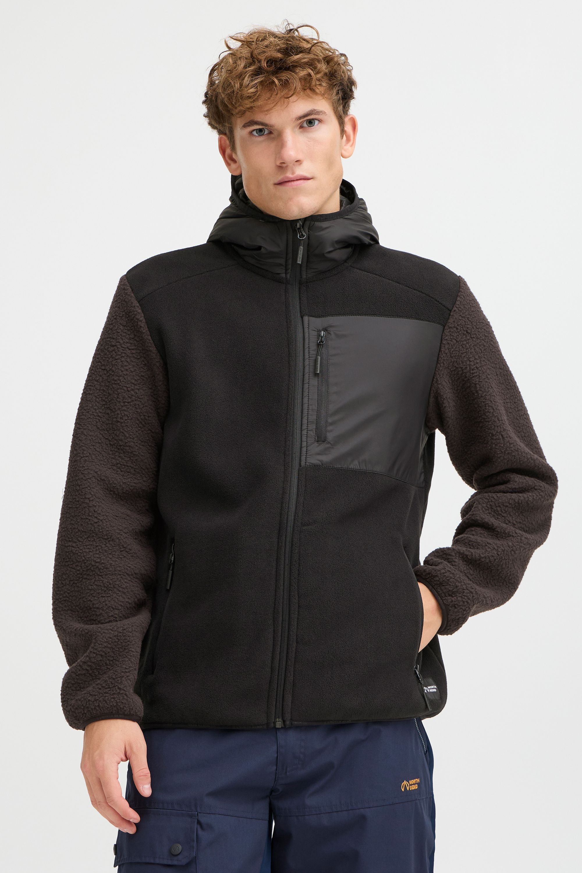 North Bend Fleecejacke »Fleecejacke NBMatej M«, mit Kapuze