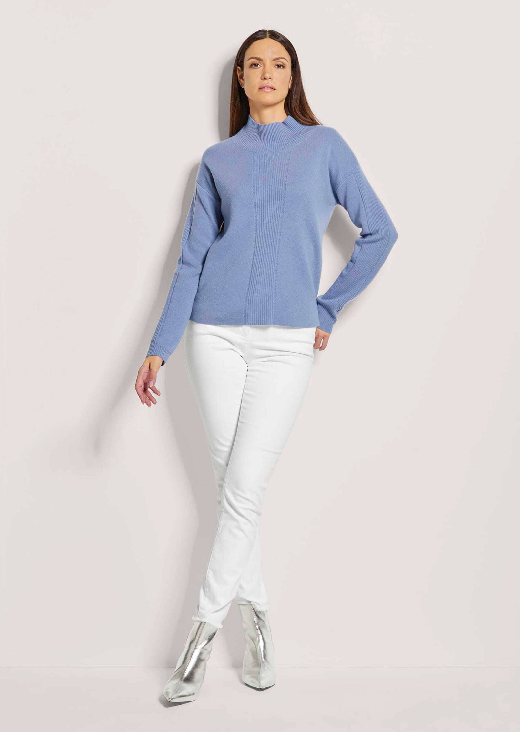 MADELEINE Longpullover »Strickpullover Kaschmir-Pullover mit Pointelle-Muster«