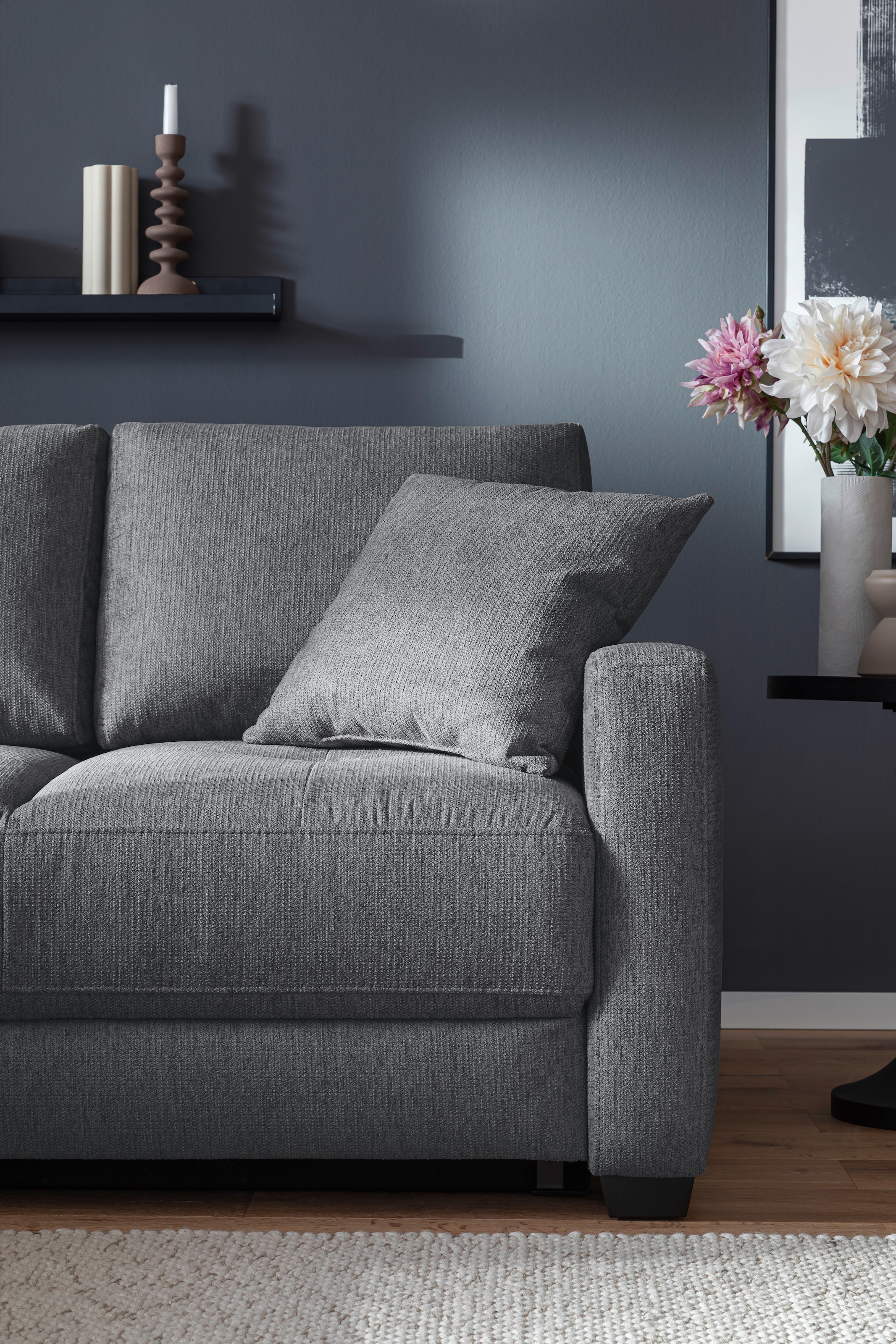 Mr. Couch Ecksofa »Pierre, L-Form mit Taschenfederkern« mit DuraSpring-Taschenfederkern bis 140 kg belastbar