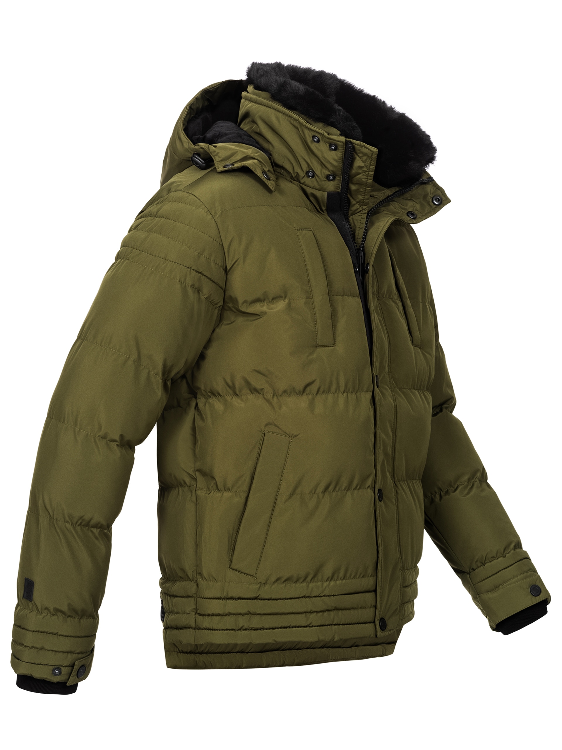 Alessandro Salvarini Winterjacke »ASFabiano«, mit warmem Teddyfell und abnehmbarer Kapuze