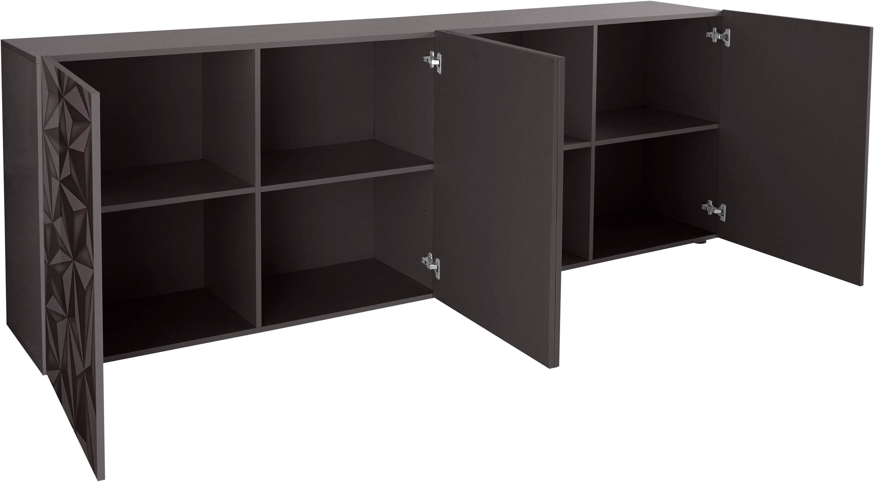 Thumbnail - INOSIGN Sideboard "Prisma Breite 241, Kommode 4 Türen, Anrichte", Front mit elegantem Siebdruck, grifflos, viel Stauraum