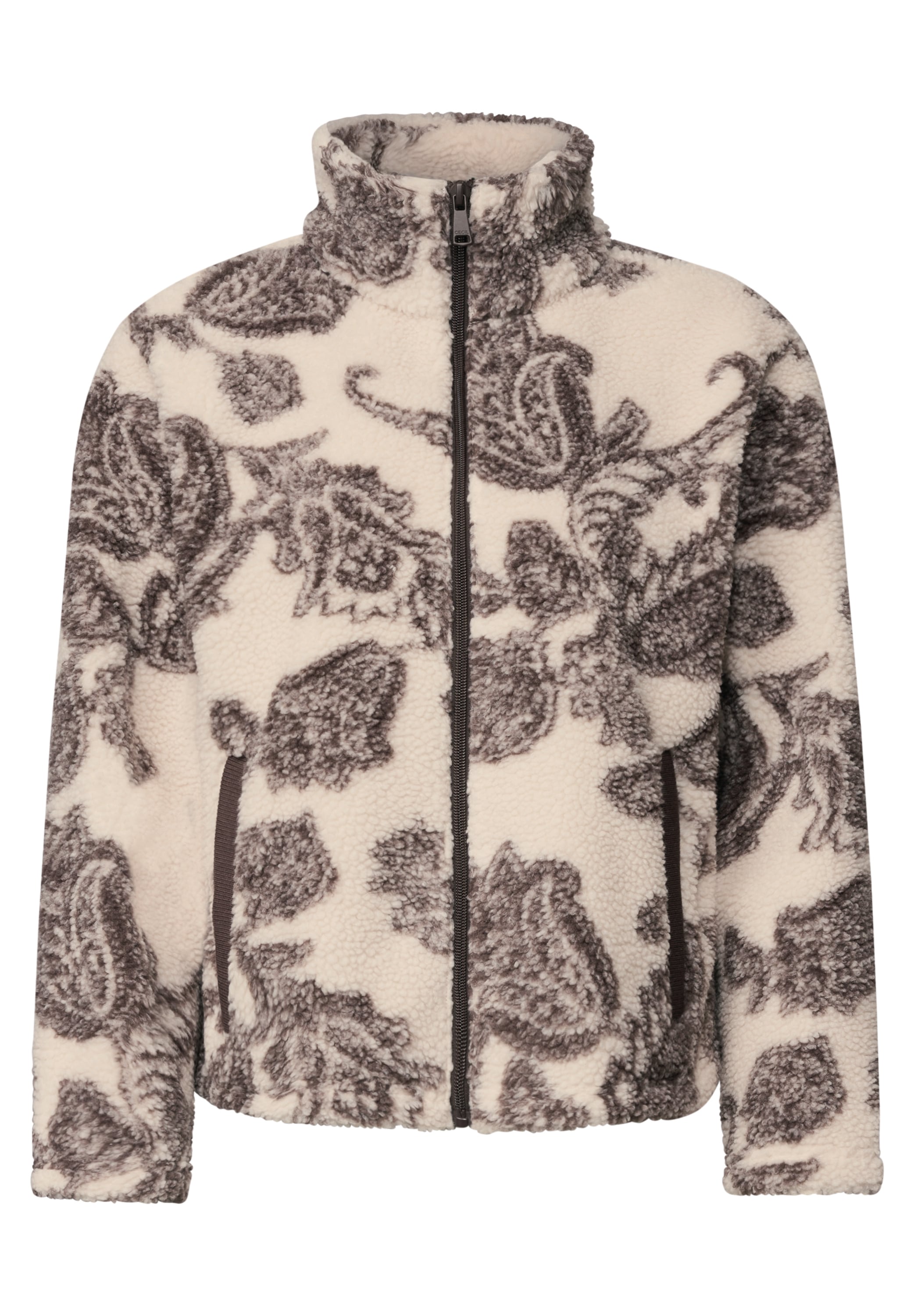 Cecil Fellimitatjacke ohne Kapuze mit Paisley Muster