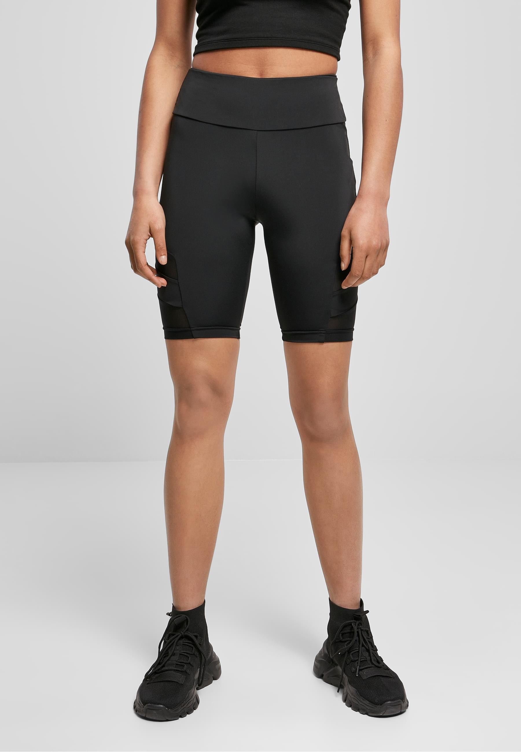 URBAN CLASSICS Stoffhose »Urban Classics Damen Ladies High Waist Tech Mesh Cycle Shorts«, (1 tlg.)