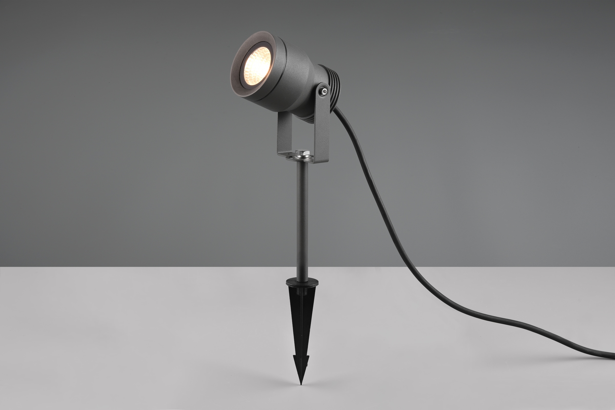 TRIO Leuchten LED Gartenstrahler »MAREB, LED Fassadenbeleuchtung mit Erdspieß, 11W, LED 1000 Lumen 3000K«, 1 flammig, Leuchtmittel LED-Board | LED fest integriert, Spot flexibel verstellbar, IP65 Outdoor Spot, Strahler Hauswand Garten