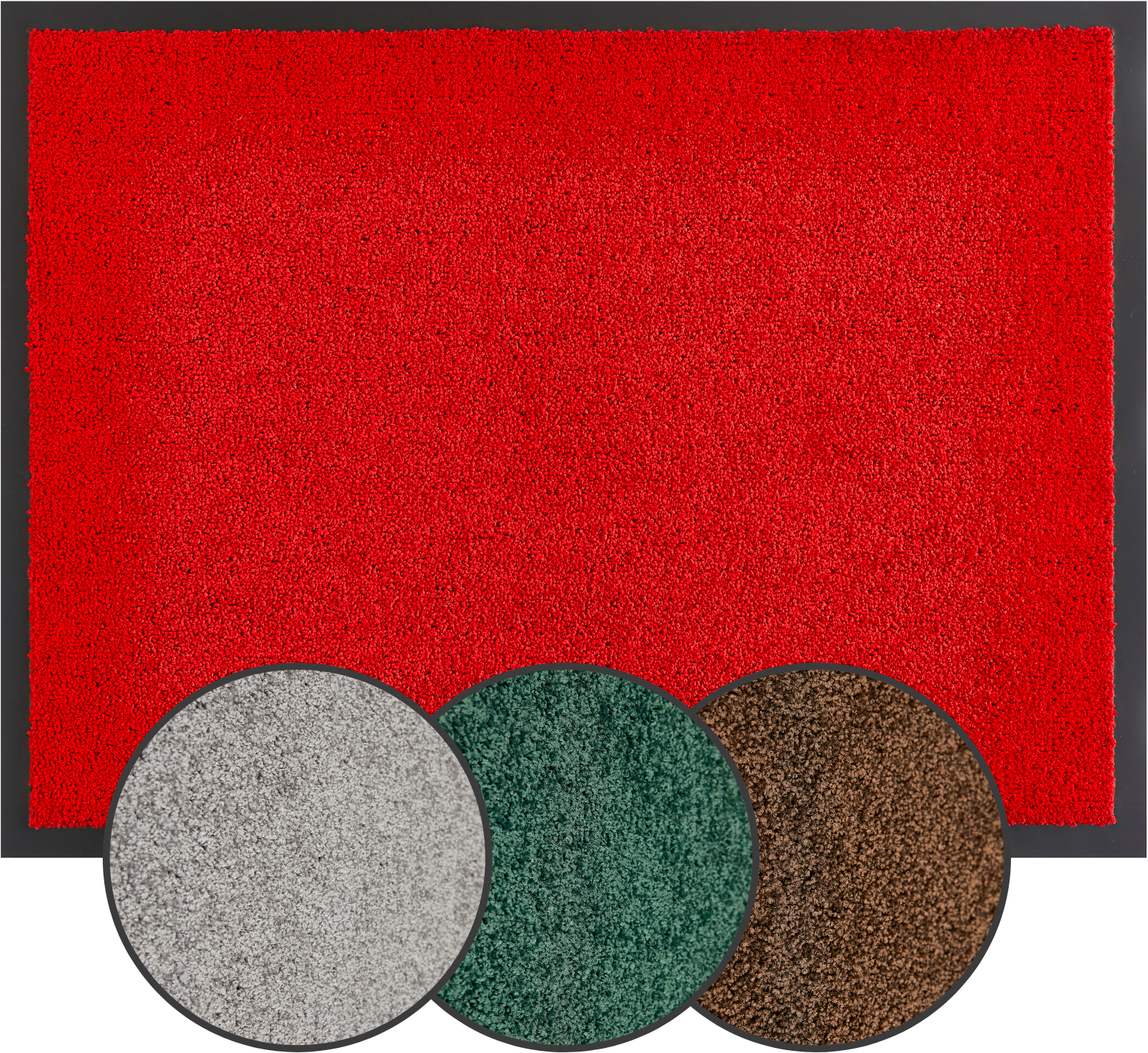 Fußmatte OTTO HOME "Emil, Made in Netherlands", rot, B:40cm H:6mm L:60cm, Polyamid, Teppiche, Fußmatte, Schmutzfangmatte, Uni Farben, rutschhemmend, waschbar (Handwäsche) 2