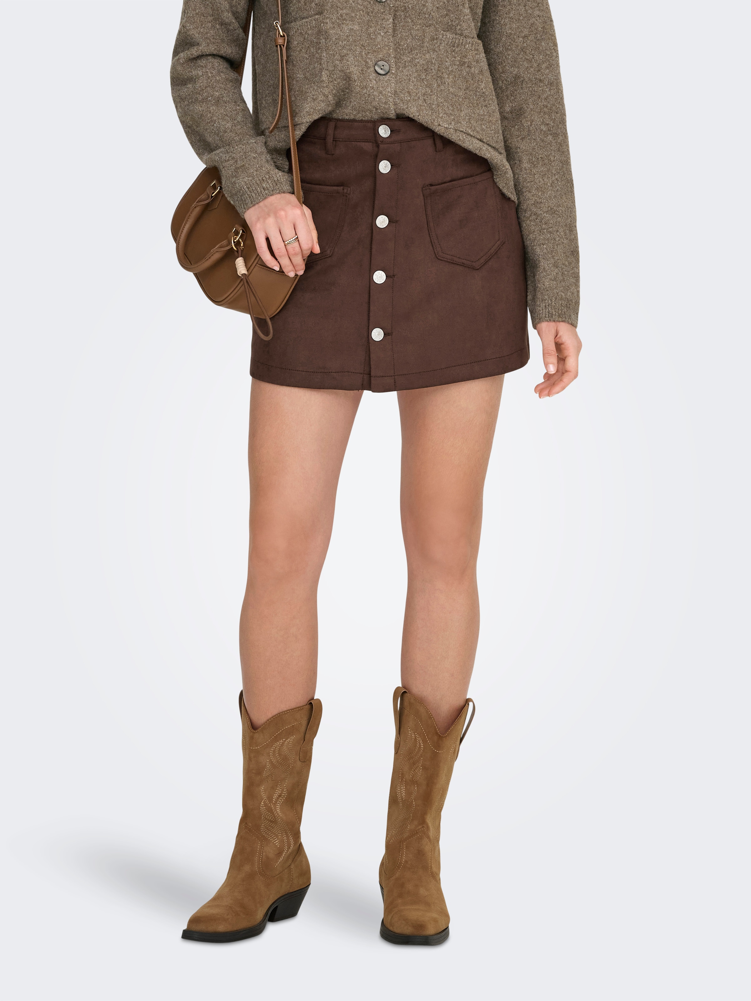 ONLY Minirock "ONLAMAZING-STINA FAUX SUEDE SKIRT PNT" günstig online kaufen