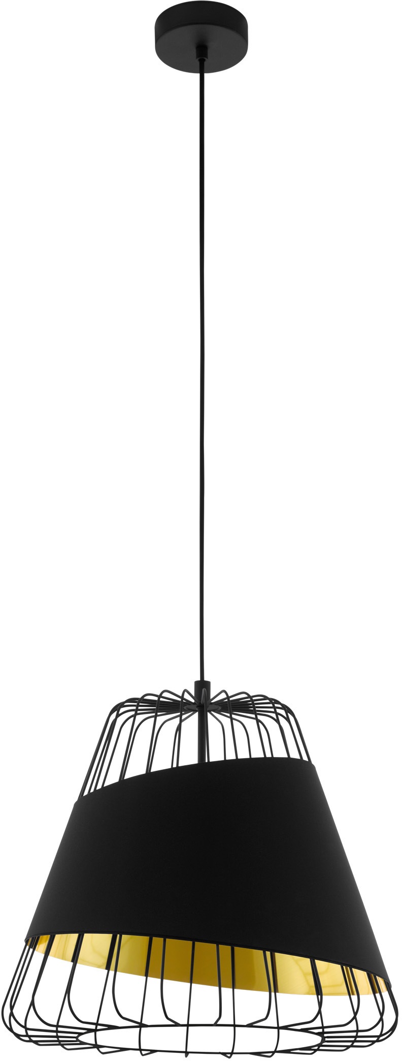 EGLO Pendelleuchte »AUSTELL«, 1 flammig-flammig, schwarz / Ø36 x H110 cm / exkl. 1 x E27 (je max. 60W) / Pendellampe