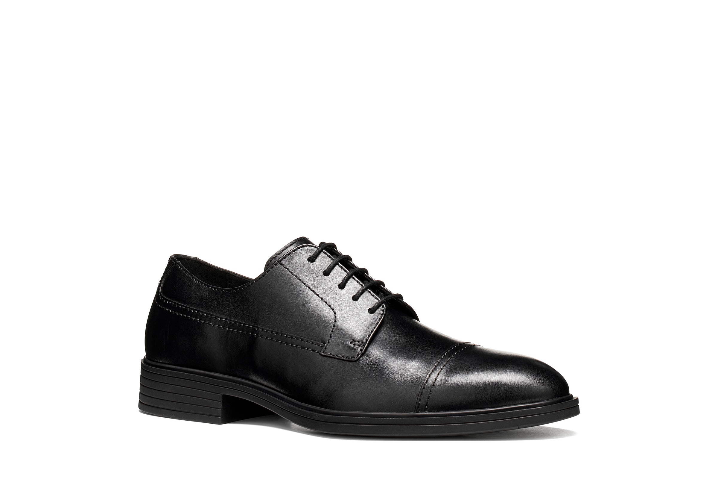 GEOX Herren Schnürschuh "U THORIAN", Gr. 40, schwarz, Nappaleder, Schuhe, Anzugschuh, Abendschuh, Businessschuh mit eleganten Ziernähten