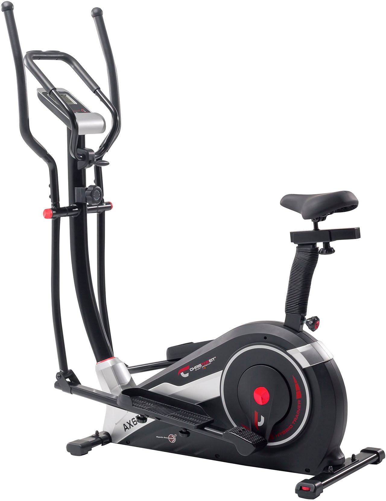 Crosstrainer "Hybridtrainer AX 6500", B:60cm H:165cm L:120cm, schwarz, CHRISTOPEIT SPORT, Crosstrainer, 150 kg max. Benutzergewicht, 10