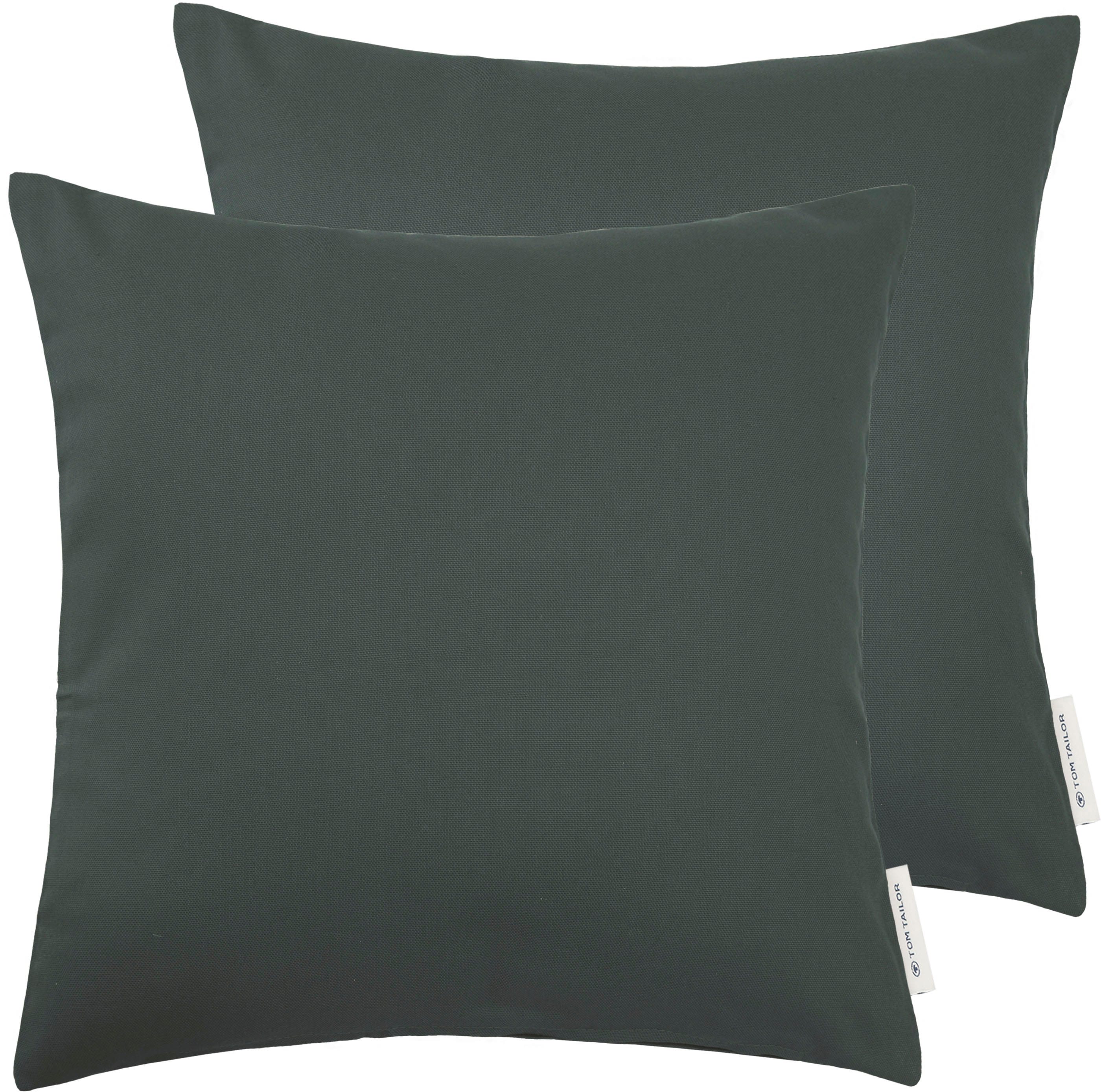 TOM TAILOR HOME Dekokissen "DOVE" unifarben, in verschiedenen Größen, 2er Pack