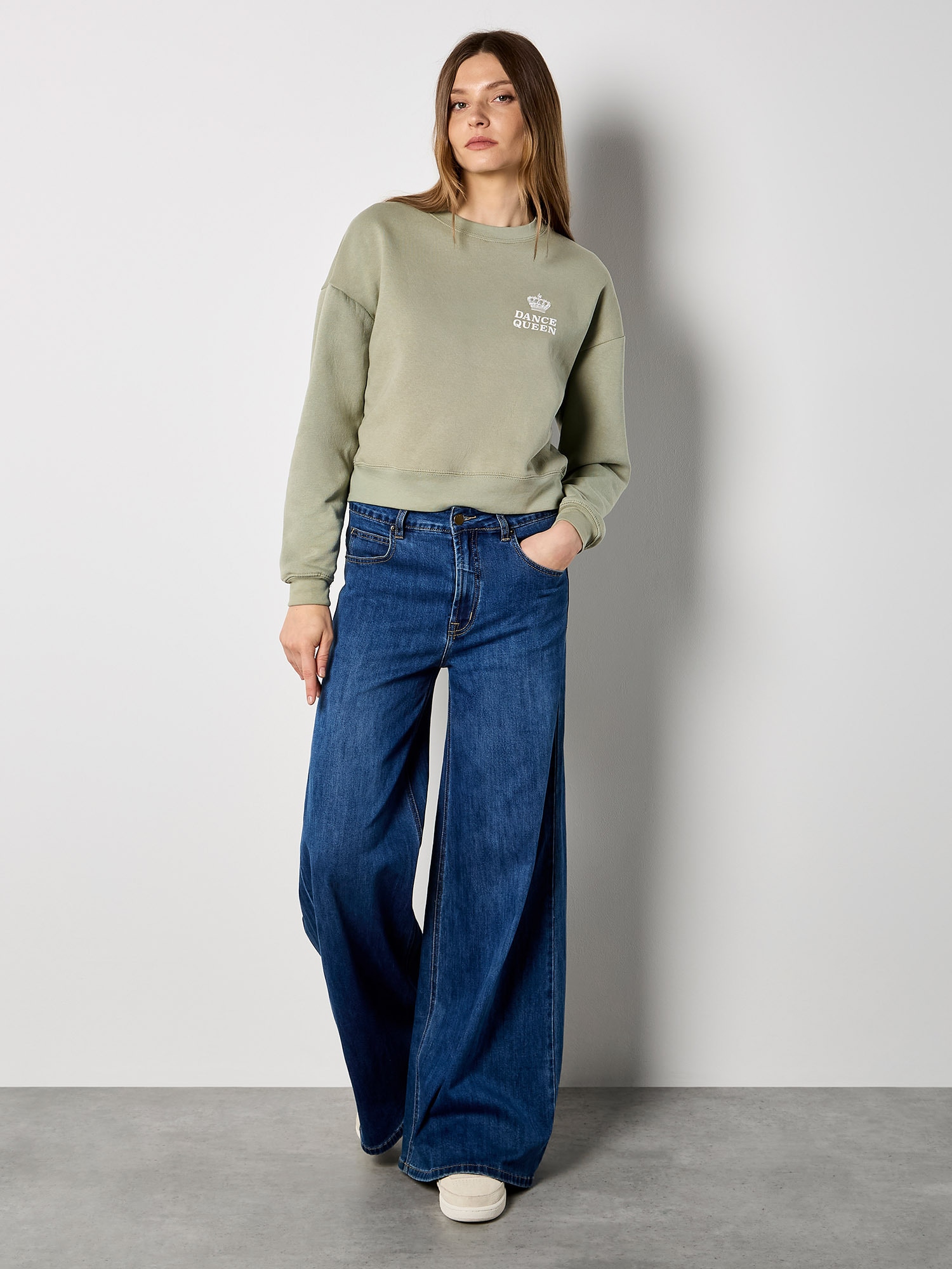 Apricot Rundhalspullover »Sweatshirt "Dancing Queen"« Druck