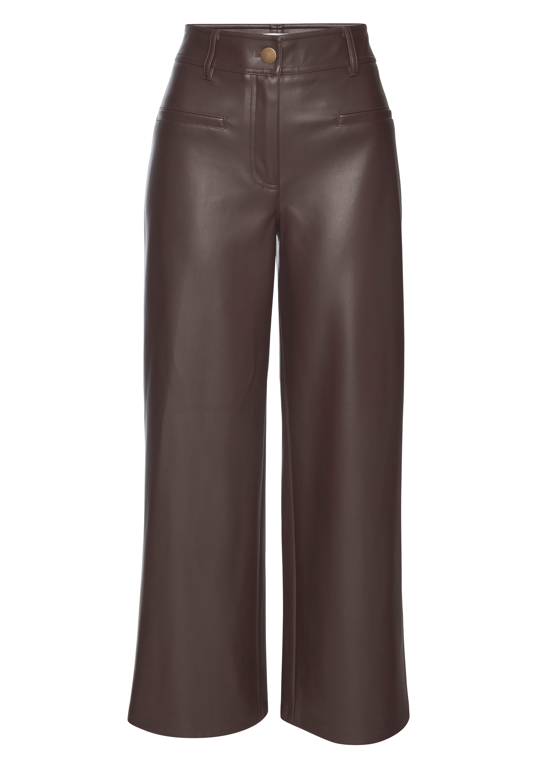 LASCANA Lederimitathose in gerader Form, Kunstleder, festlich, modern günstig online kaufen