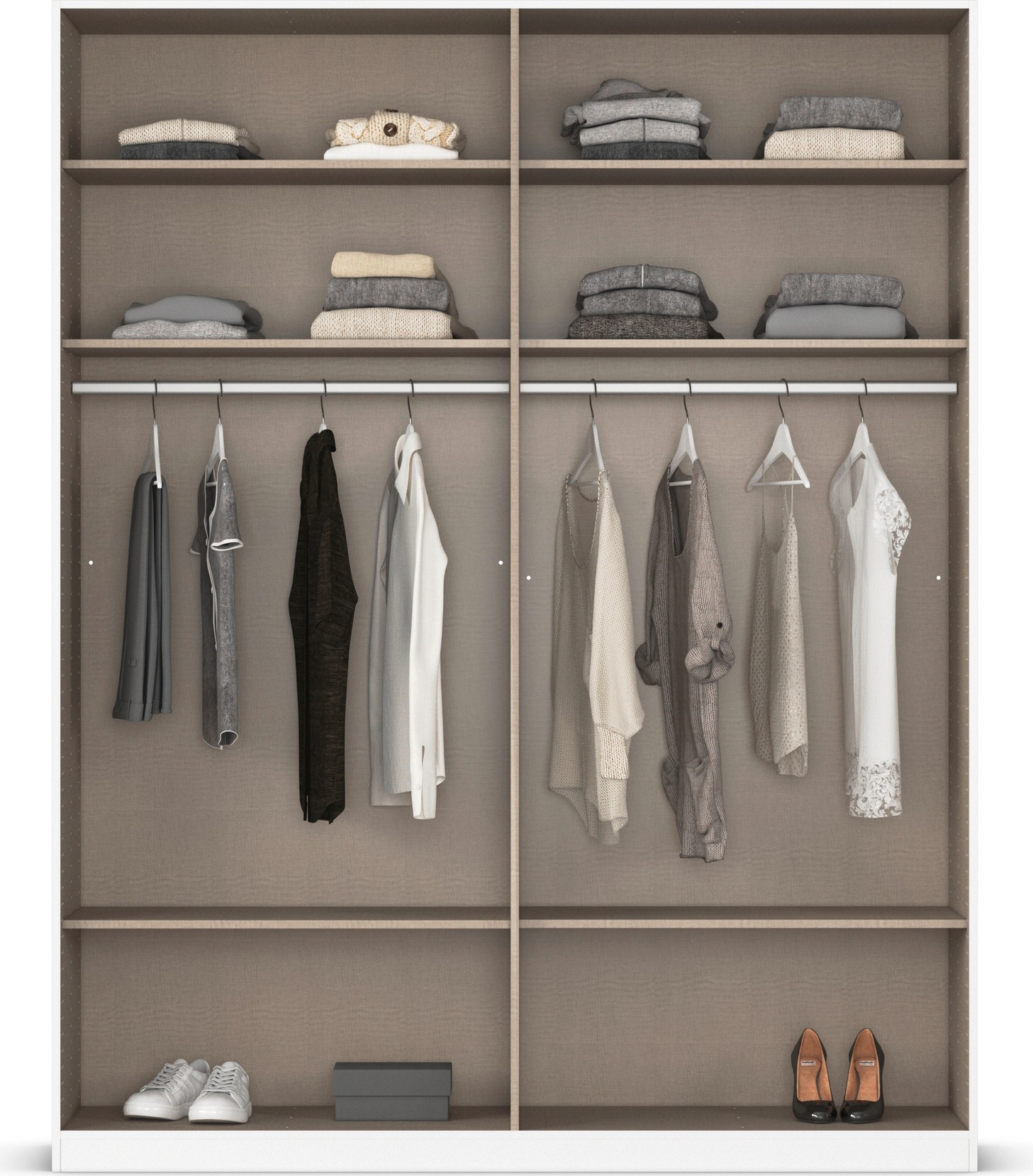 Thumbnail - rauch Drehtürenschrank "Kleiderschrank Schrank Garderobe AGORDO mit Dekor- oder Hochglanzfront", (in zwei Griff-Farben),...