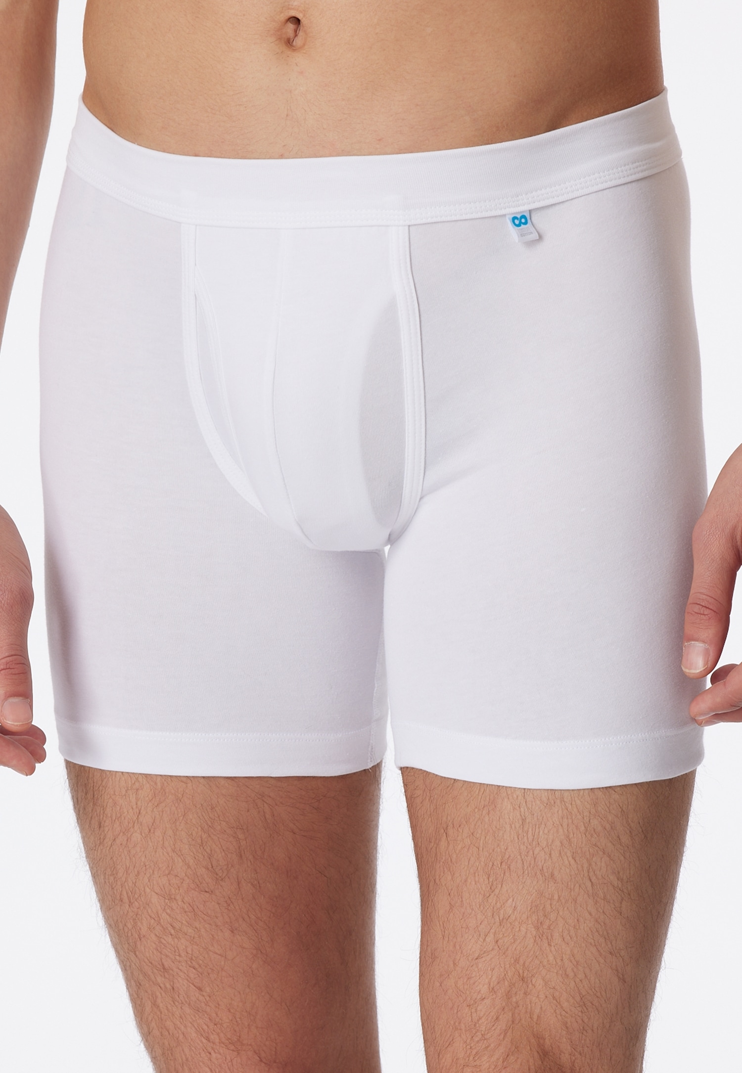 Schiesser Lange Unterhose "Long Life Cotton" Mit Eingriff, Cotton-Mix, Elastischer Bund