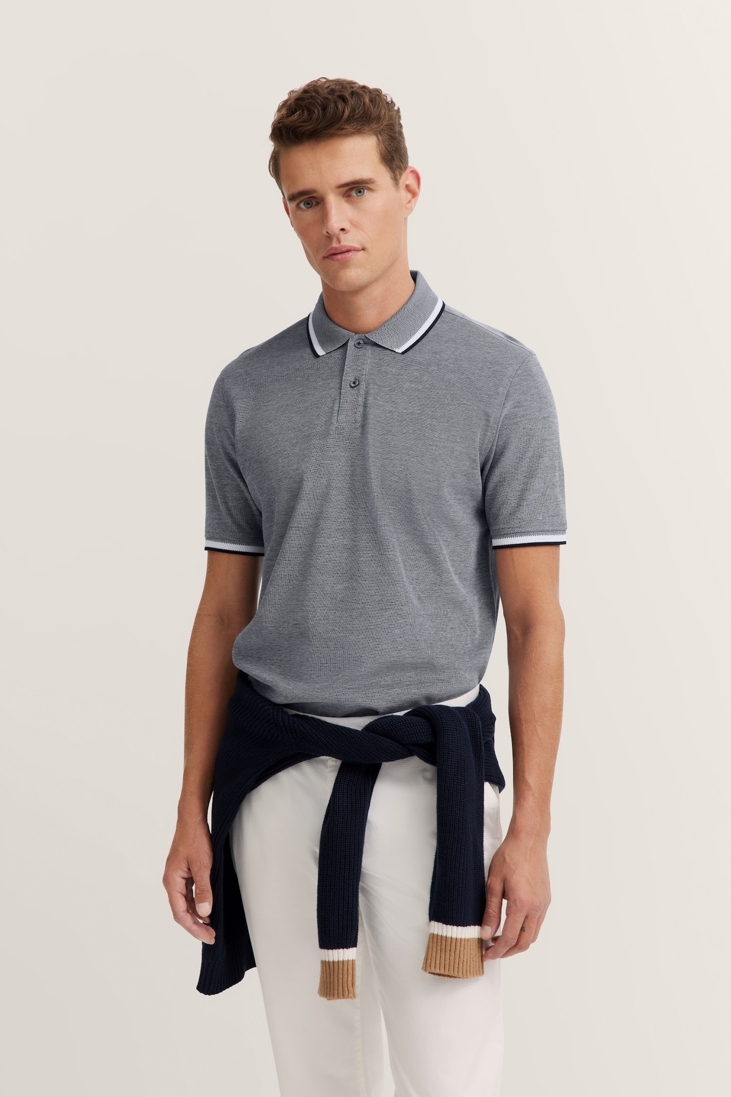 bugatti Poloshirt, aus Baumwolle