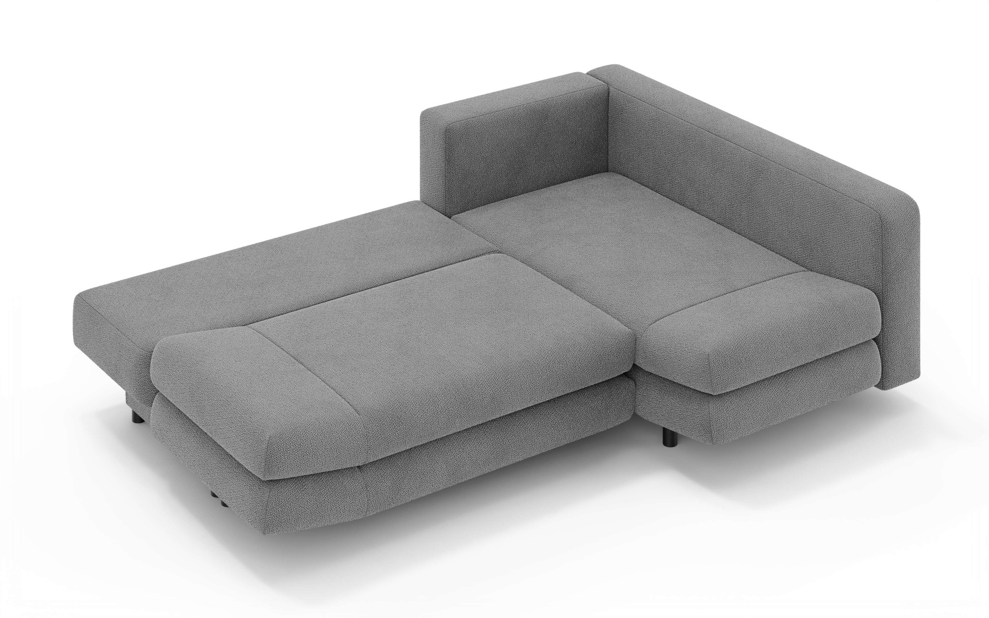 Home affaire Ecksofa »LENNARA Schlafsofa mit Bettkasten, Maße B/T/H: 234/179/85 cm«, L-Form mit Ottomane rechts/links, mit Wellenunterfederung