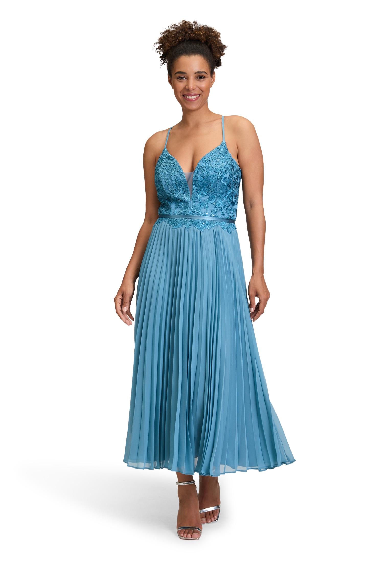 Vera Mont Abendkleid "Vera Mont Abendkleid mit Stickerei", Plissee günstig online kaufen