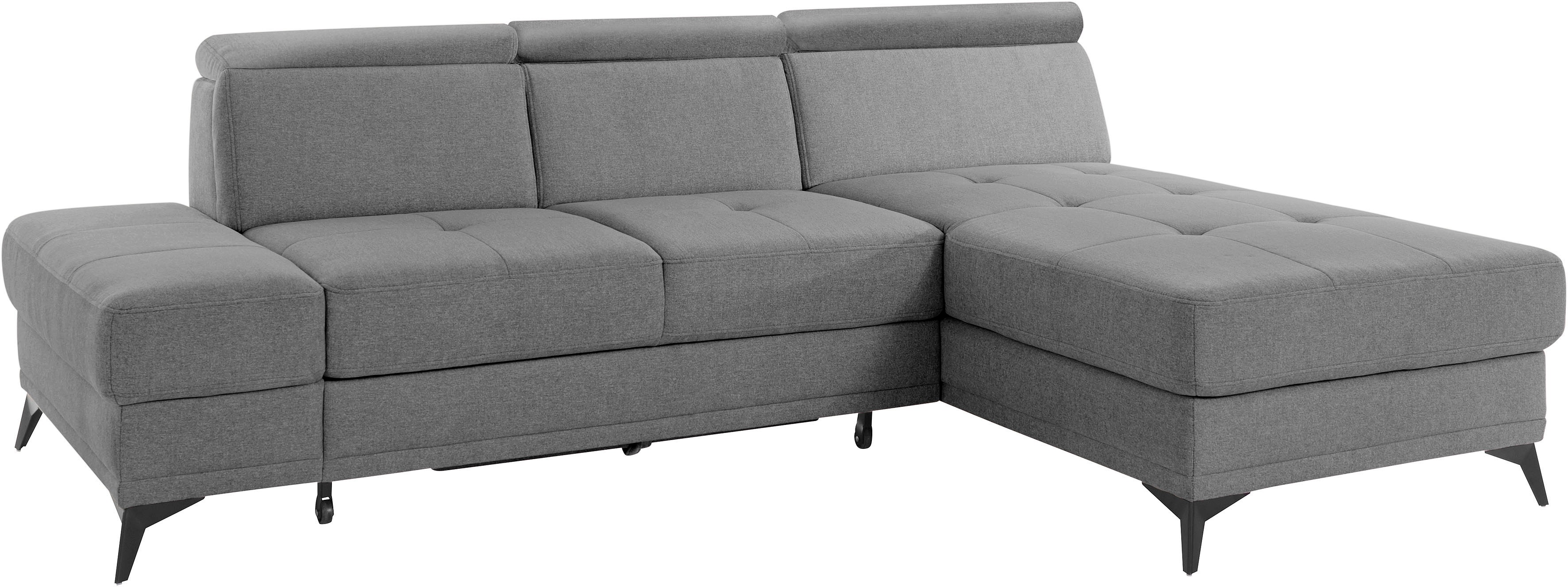 Thumbnail - INOSIGN Ecksofa "Cardiz L-Form" inkl.Kopfteilverstellung und Federkern wahlweise mit Bettfunktion