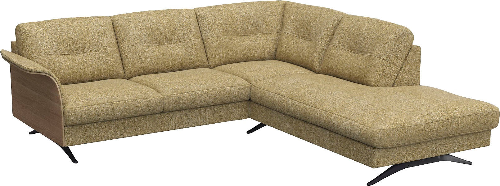 FLEXLUX Ecksofa »Glow, super bequem durch hochwertigem Sitzaufbau mit Federkern, L-Form«, Modernes skandinavisches Design