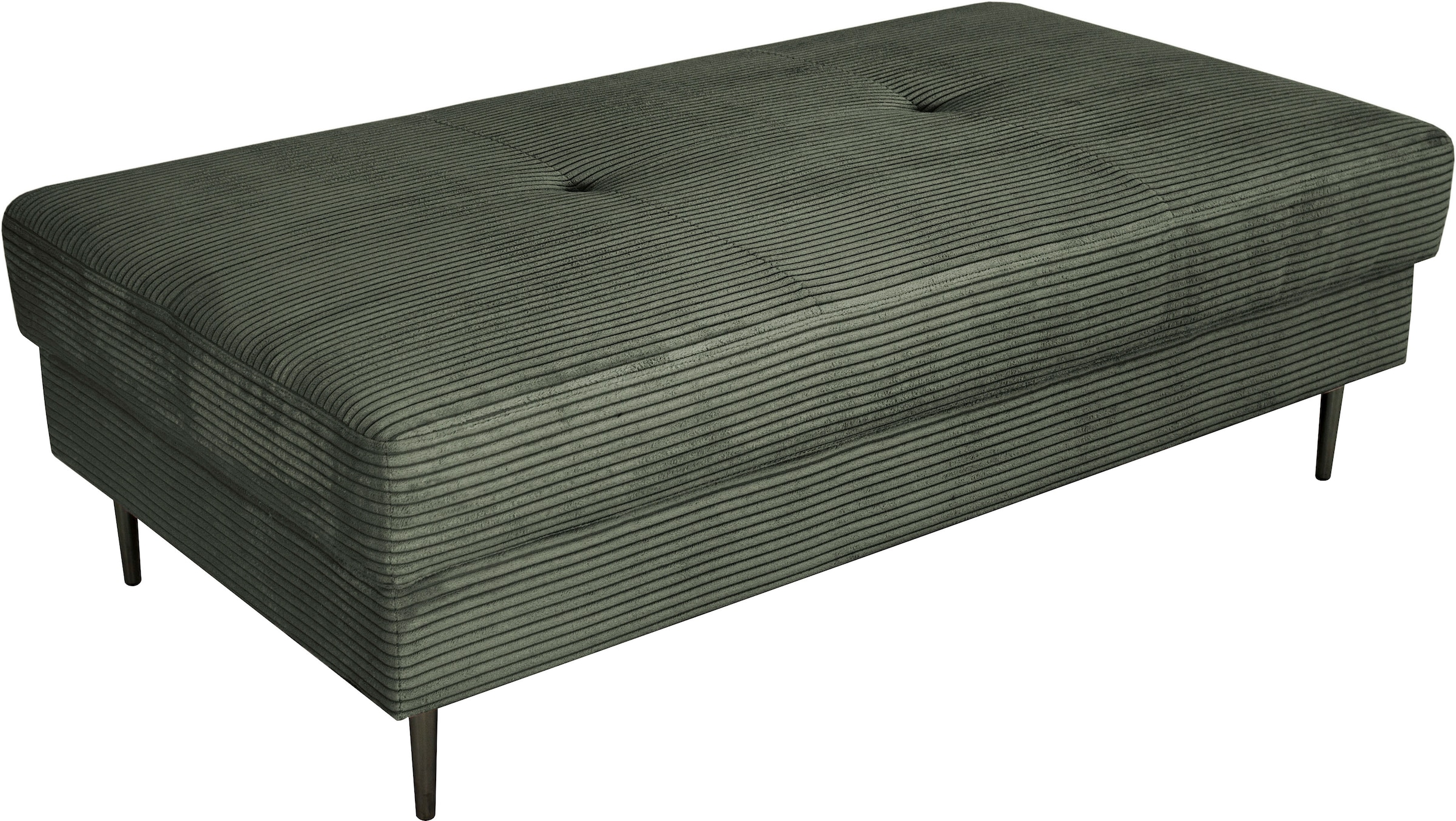 OTTO home Hocker "Summer B: 142cm, in Cord & Struktur erhältlich" schwarze Metallfüße