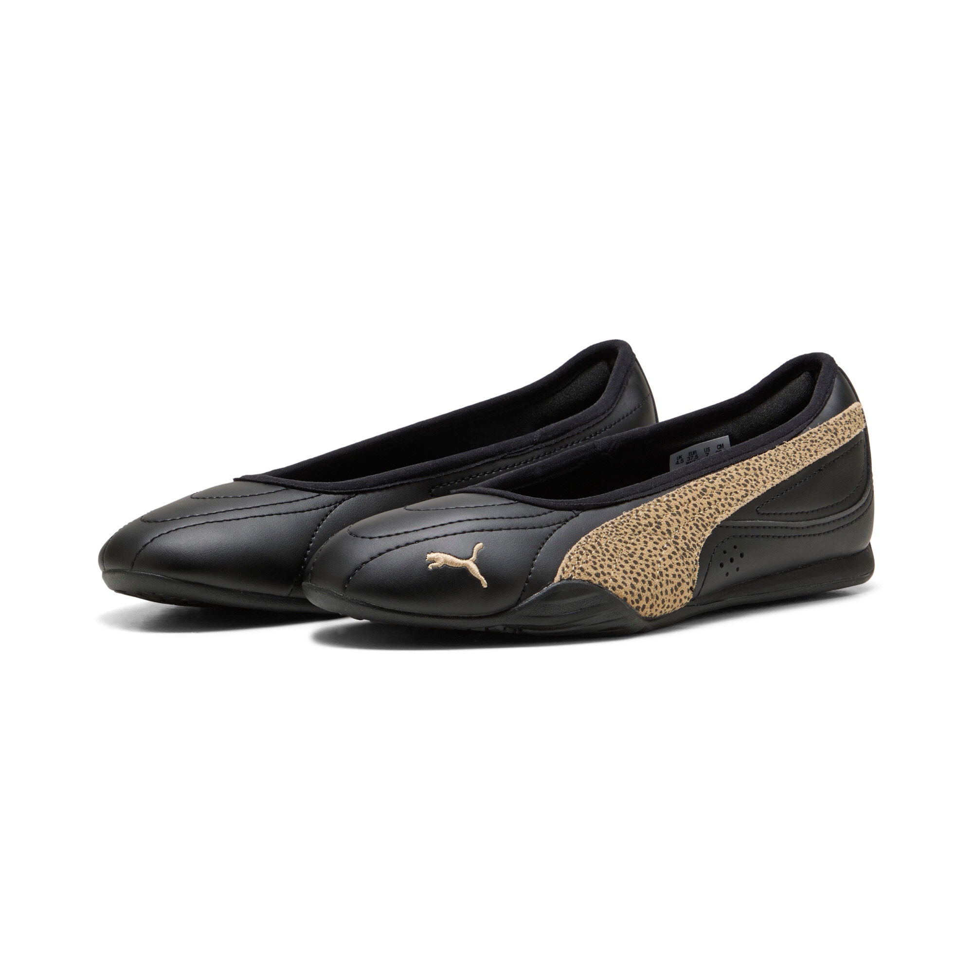 PUMA Sneaker "CATCH SOLEIL BALLERINA TOPCAT" mit Leo-Print, mit Schnürung, mit profilierter Gummi-Laufsohle