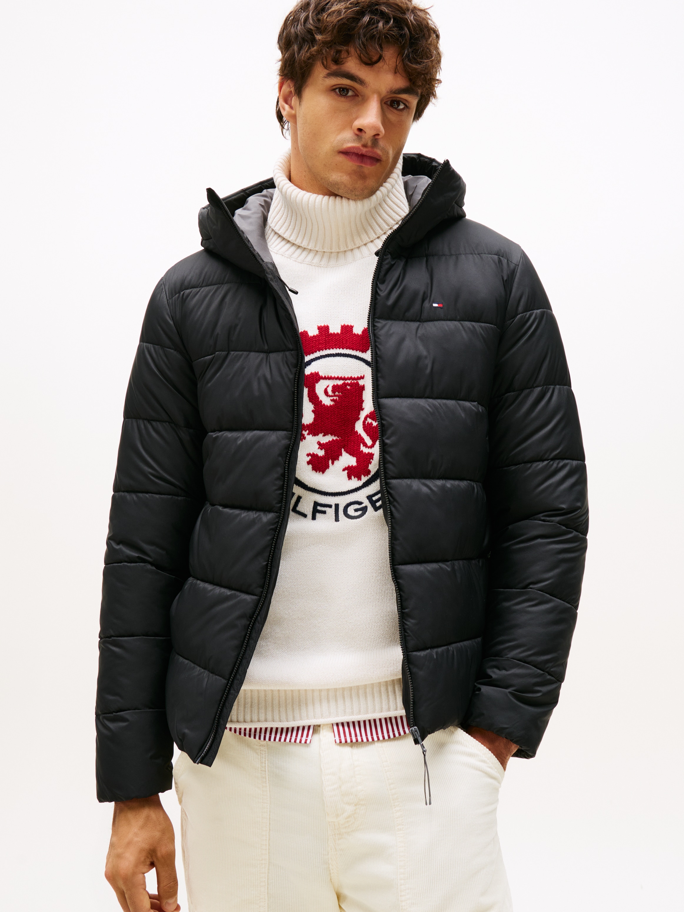 Tommy Hilfiger Steppjacke "MID WEIGHT HOODED JACKET", mit Kapuze, Winterjac günstig online kaufen