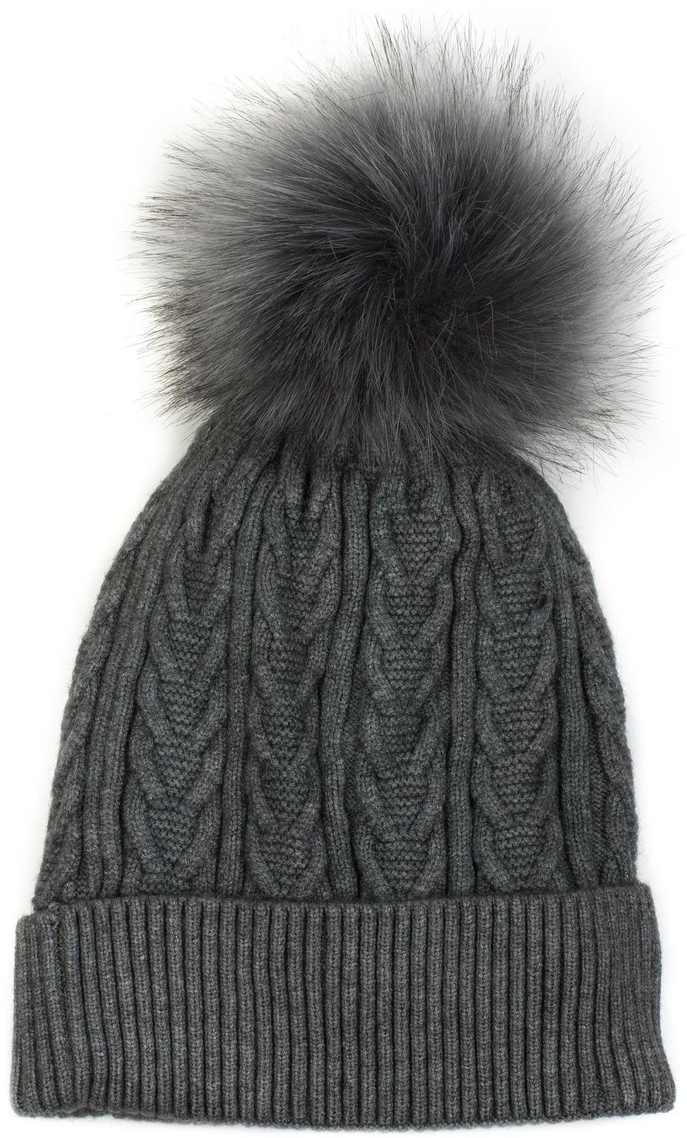 styleBREAKER Bommelmütze "Feinstrick Bommelmütze mit Zopfmuster" 1 Stk. günstig online kaufen